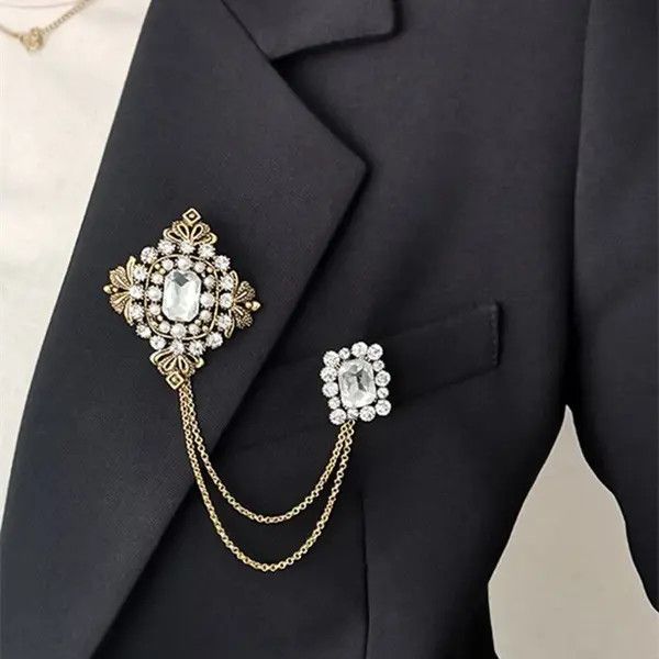 Other British Style Rhinestone Brooch Broach Pin Gifts For Him Size ONE SIZE - 1 Thumbnail