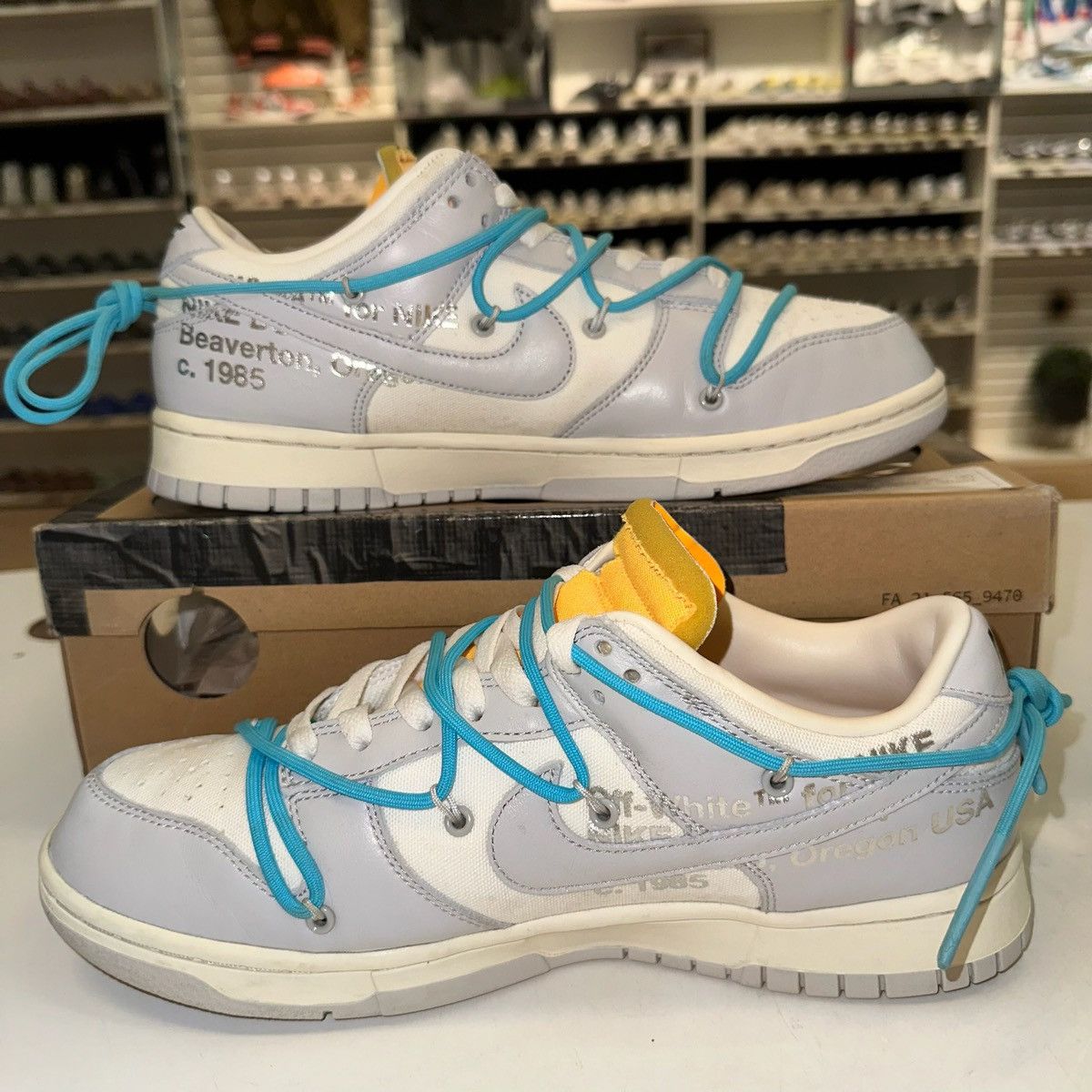 Nike × Off-White × Virgil Abloh Size 9.5 - Nike Dunk Low x Off-White Lot 02 of 50 DM1602-115 Size US 9.5 / EU 42-43 - 2 Thumbnail