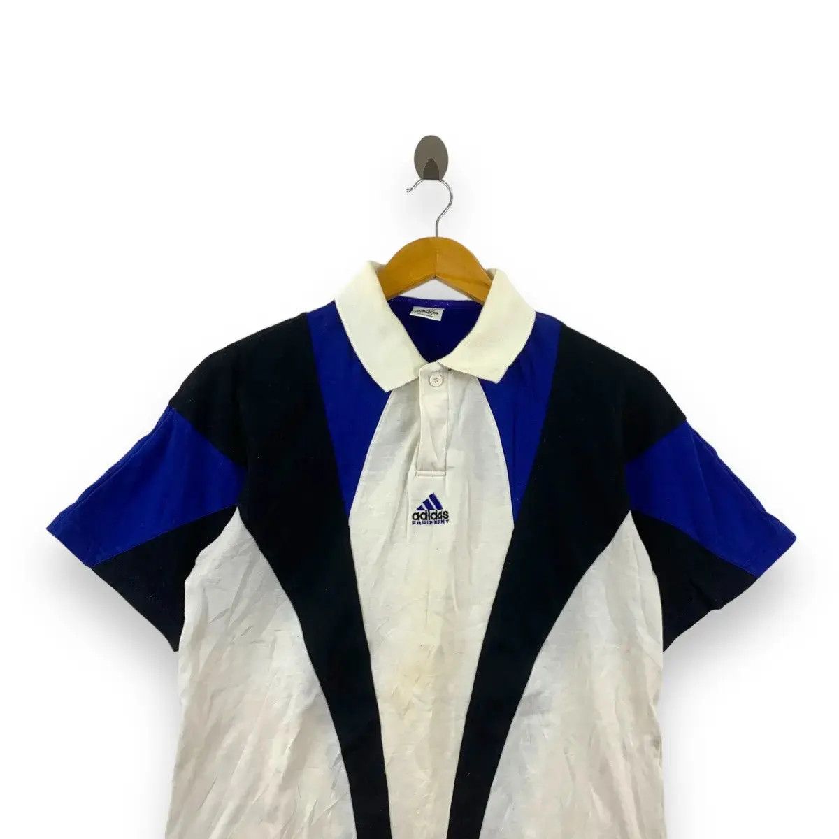 Adidas Vintage 90’ ADIDAS EQUIPMENT Collection Center Logo Polo Tee Size US S / EU 44-46 / 1 - 2 Thumbnail