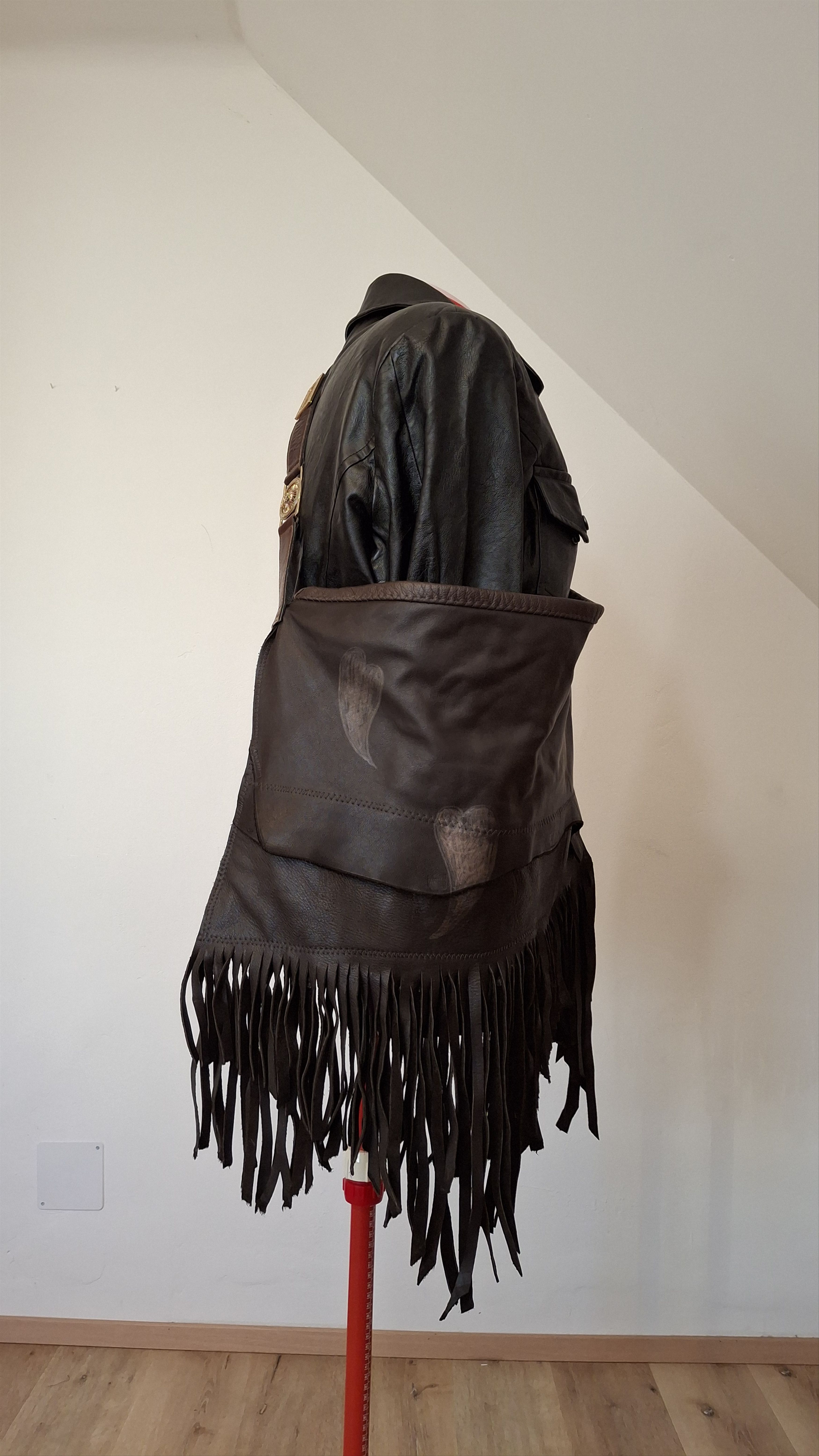 Handmade Custom Leather Hunter Bag - Hand-Painted - Medusa Strap Size ONE SIZE - 3 Thumbnail