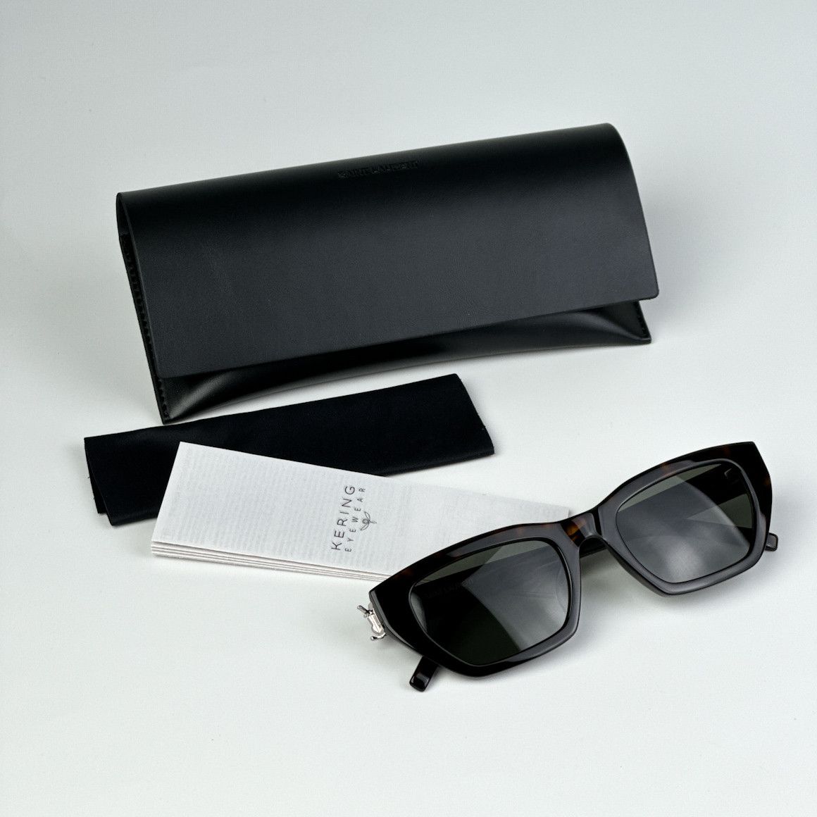 Yves Saint Laurent NEW Saint Laurent SLM127/F 002 Cat Eye Women Sunglasses Size ONE SIZE - 10 Thumbnail