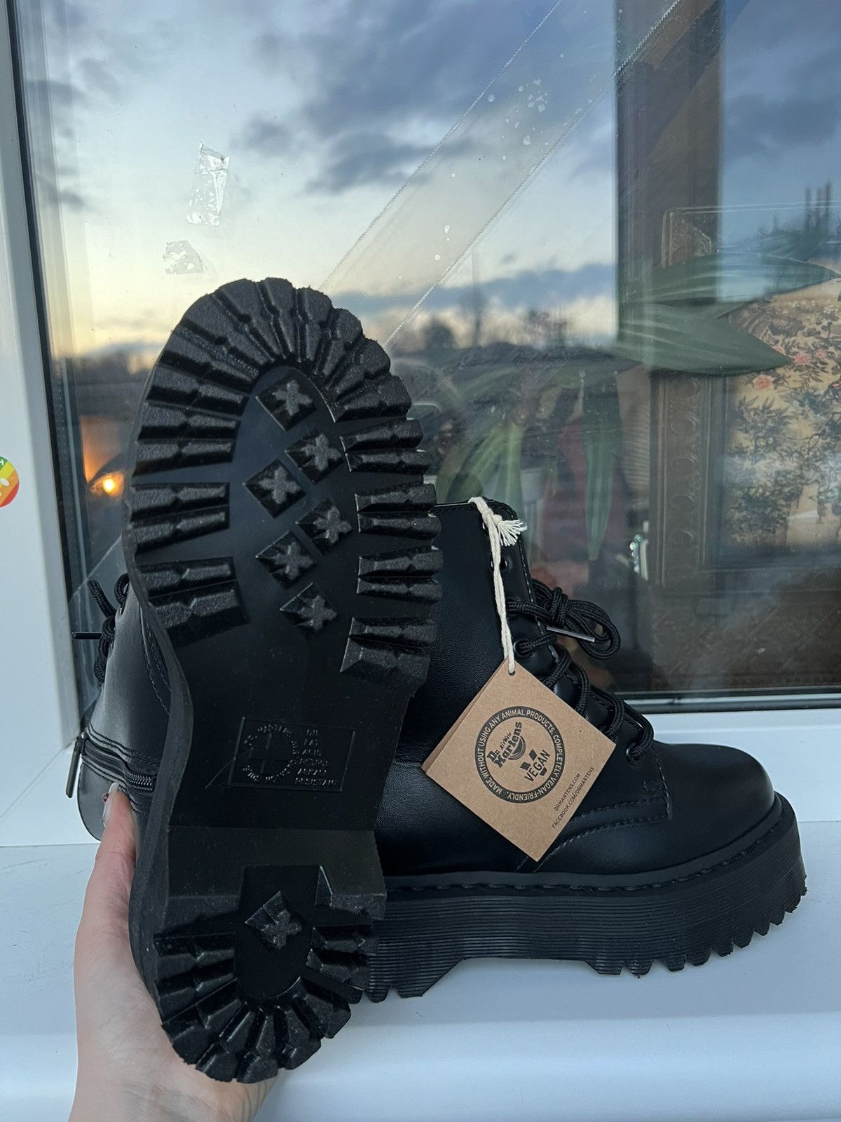 Dr. Martens Dr. Martens Jadon II Vegan Mono Black Felix Rub-Off Size 36 Size US 6 / IT 36 - 4 Thumbnail