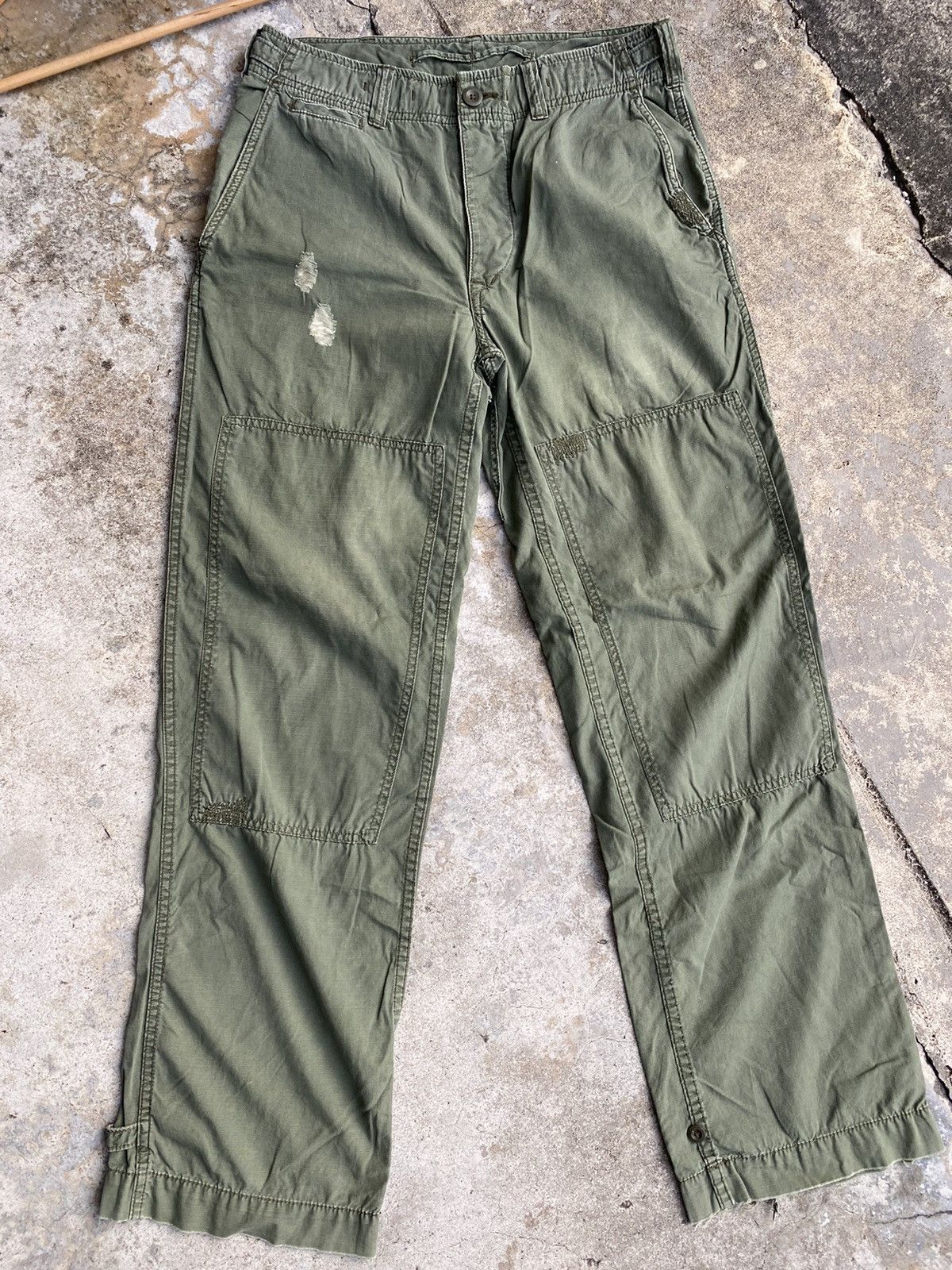Vintage Polo Ralph Lauren Double Knee Distressed Pants Size US 32 / EU 48 - 3 Thumbnail