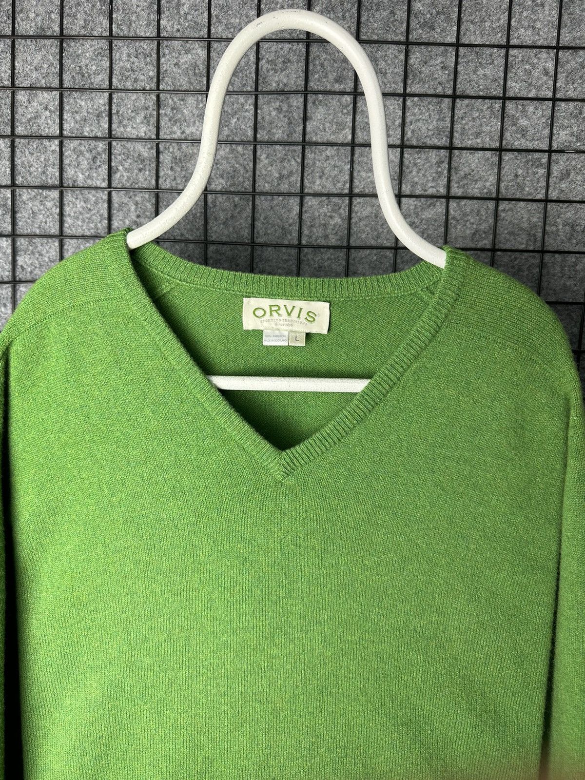 Orvis × Vintage Orvis Streetwear Woollen V Neck Knitted Sweater Size L Size US L / EU 52-54 / 3 - 2 Thumbnail
