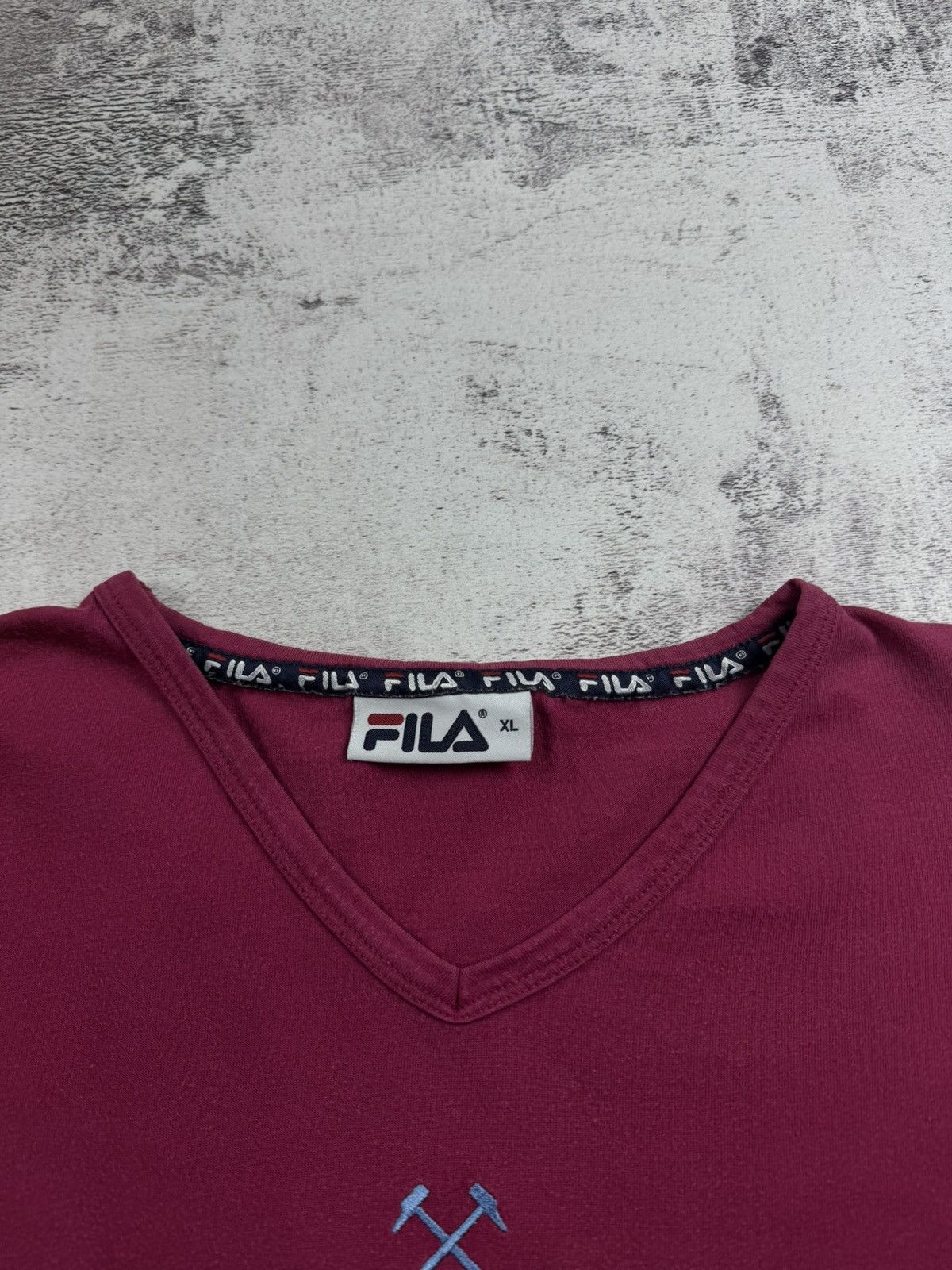 Fila West Ham 1999 2001 Fila Vintage Red Cotton XLarge Soccer Football T Shirt Jersey Size US XL / EU 56 / 4 - 10 Thumbnail