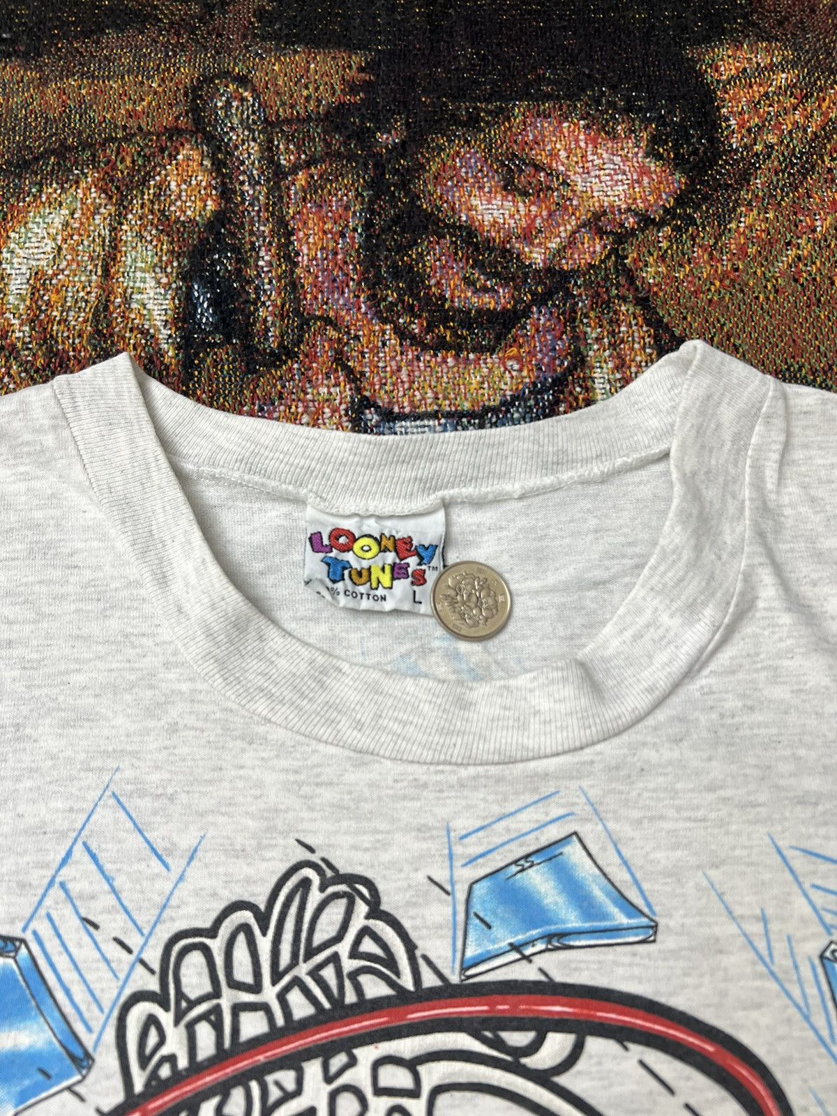 Warner Bros Vintage Taz Basketball AOP Tee Size US L / EU 52-54 / 3 - 5 Thumbnail