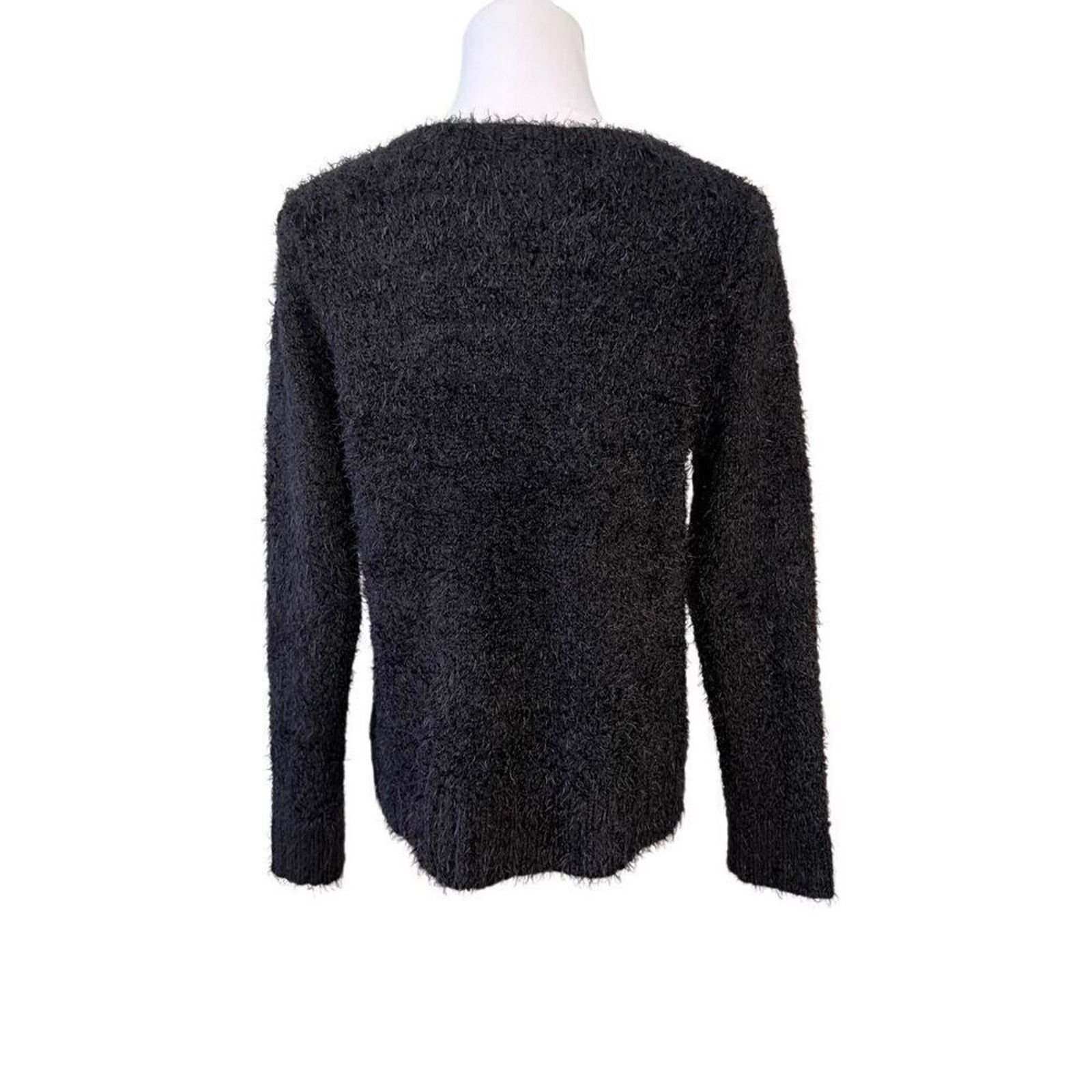& Other Stories New Directions Petite Black Zipper Cardigan Sweater MEDIUM Size M / US 6-8 / IT 42-44 - 3 Thumbnail