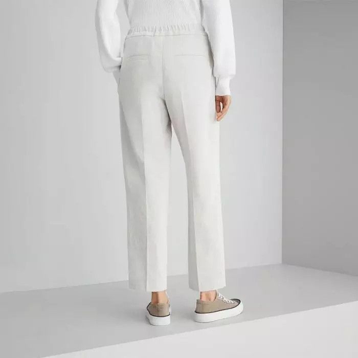 Brunello Cucinelli o1la1rc1a0425 Pants in White Size 26" / US 2 / IT 38 - 2 Thumbnail