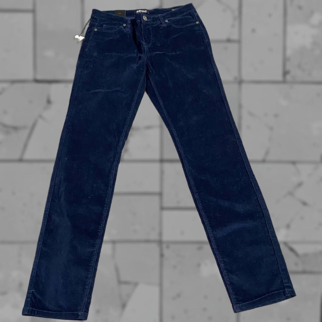 Vintage Buffalo Womens Corduroy Pants 6 / 28 Blue Mid Rise Skinny Cotton Spandex NEW Size 28" / US 6 / IT 42 - 1 Thumbnail