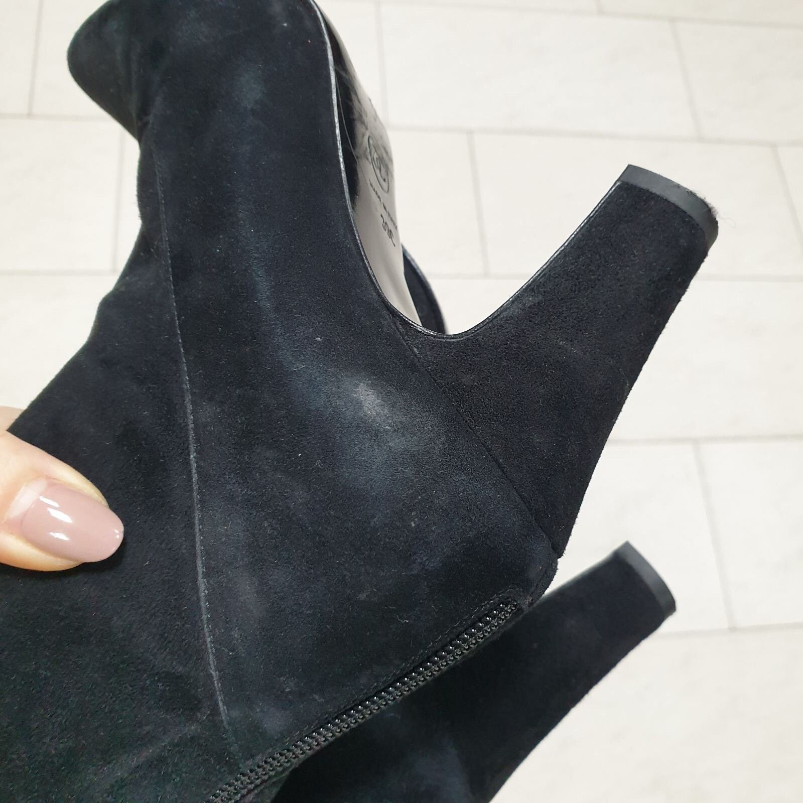 Chanel Chanel Black Suede Leather Over Knee Boots Sz. 39 Size US 9 / IT 39 - 16 Thumbnail