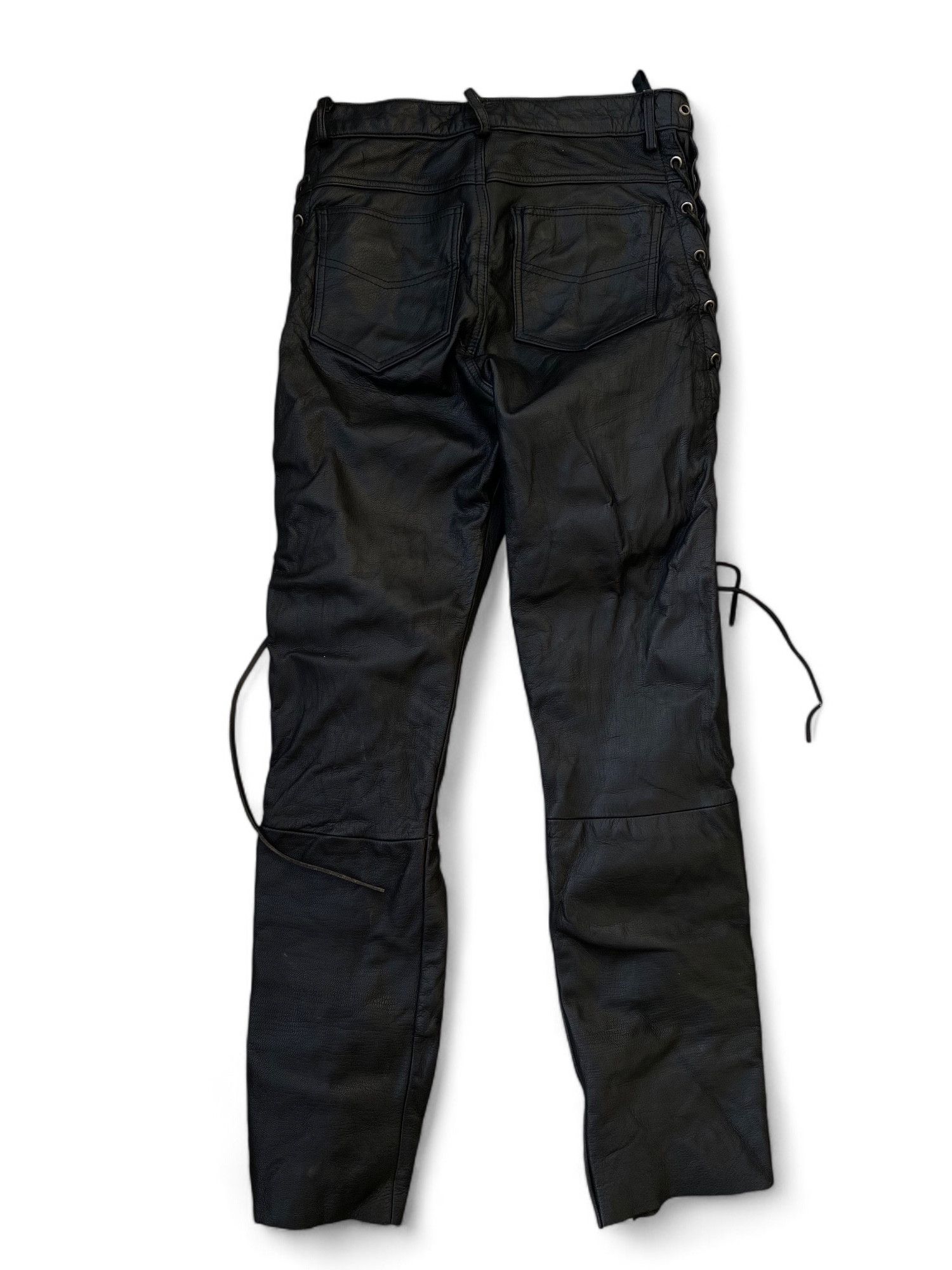 Genuine Leather × Vintage Vintage Japanese Leather Bondage Skinny Motorcycle Pants Size 32" / US 10 / IT 46 - 2 Thumbnail