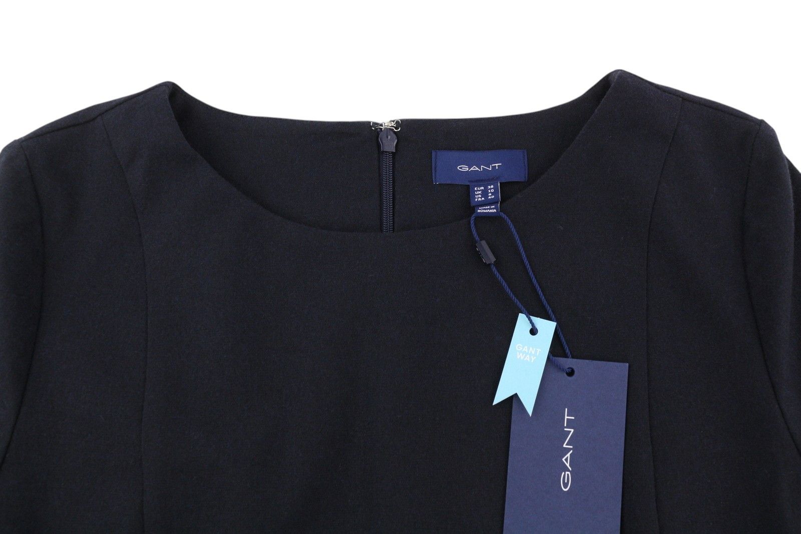 Gant FLANNEL FLARE EU38 Blue Wool Blend Mini Dress 84959 Size M / US 6-8 / IT 42-44 - 6 Thumbnail