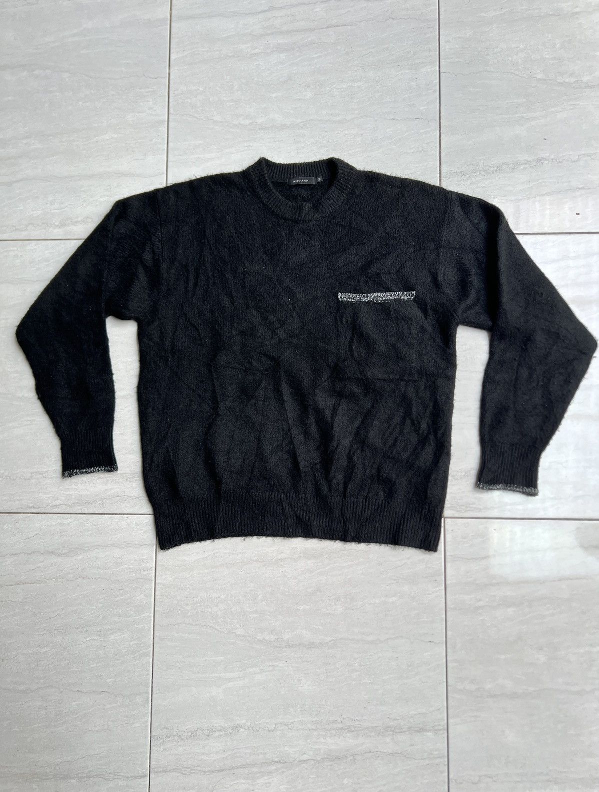 Tsumori Chisato NIKO AND Issey Miyake Black Wool Pocket Sweater Size US XL / EU 56 / 4 - 1 Thumbnail