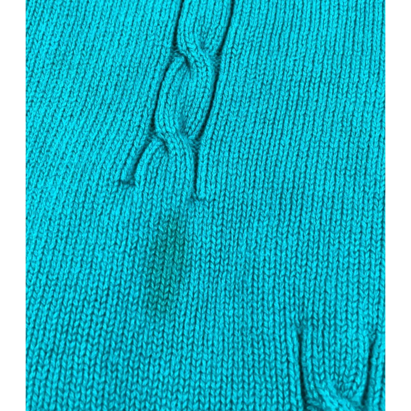 Altea VINTAGE Pebble Beach Cable Knit Sweater Vest Adult XL Teal Preppy V-Neck Golf Mens Size US XL / EU 56 / 4 - 5 Thumbnail