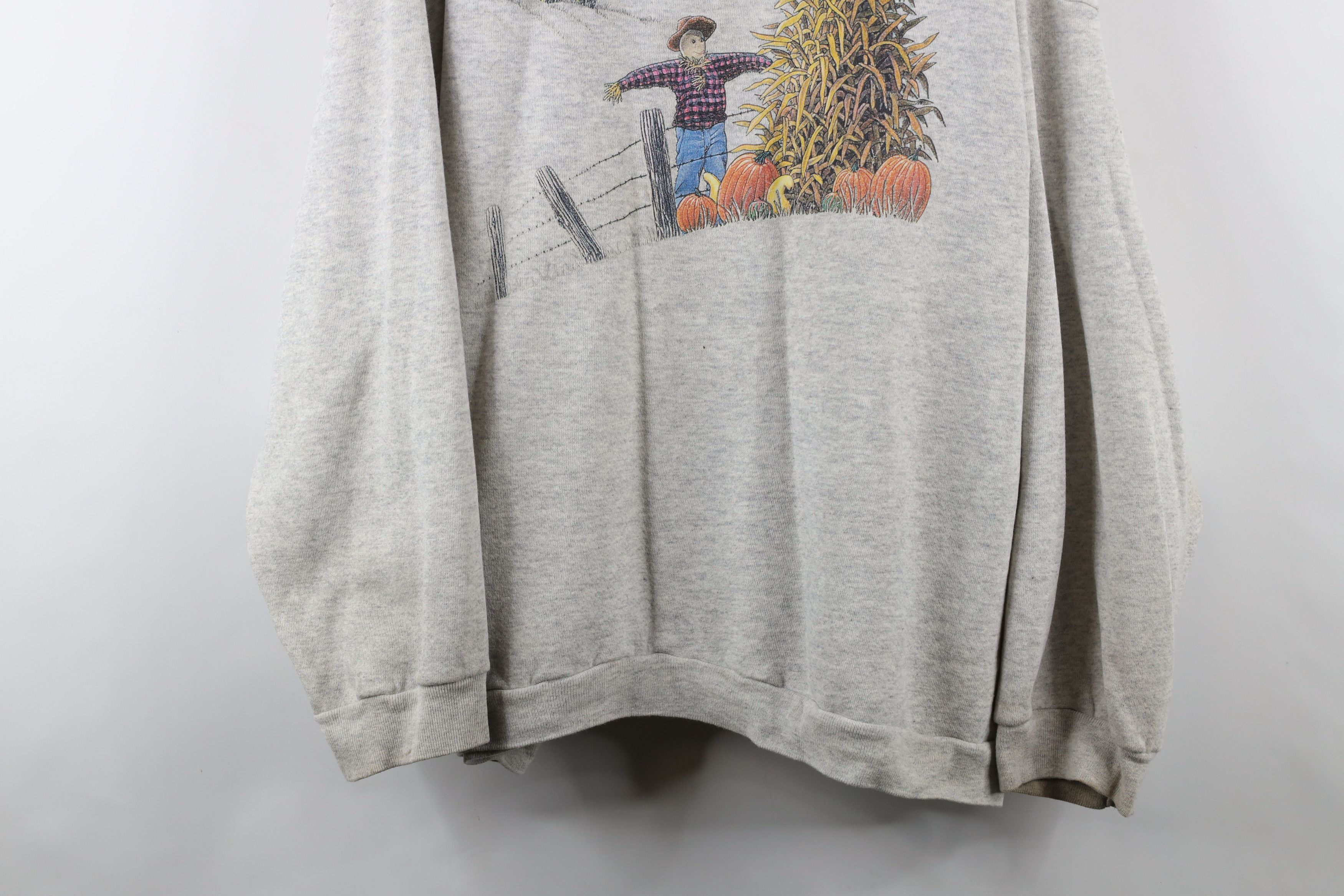 Vintage Vintage 90s Streetwear Country Farmhouse Sweatshirt Gray Size US XXL / EU 58 / 5 - 3 Thumbnail