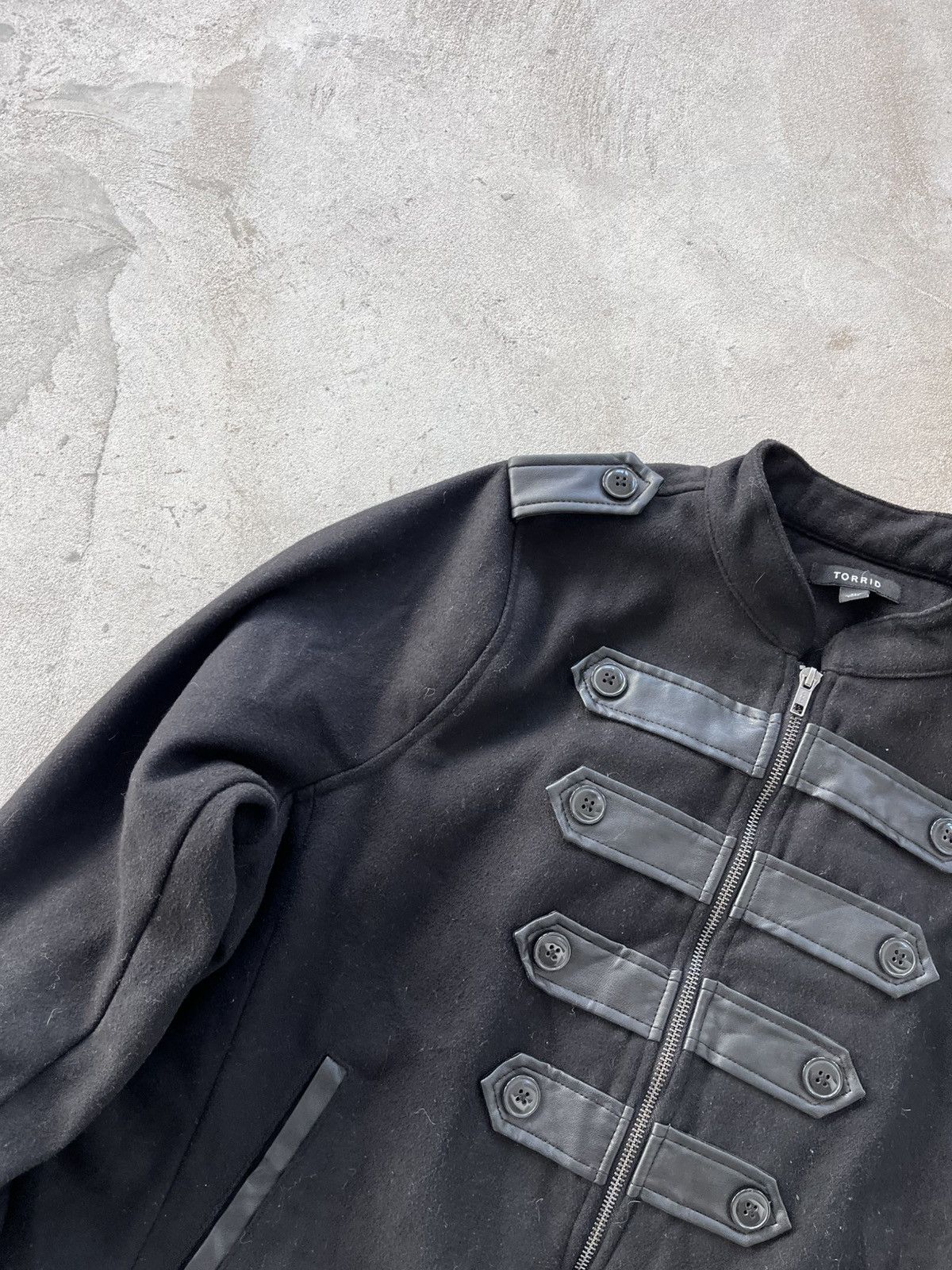 Other Hype Vintage Torrid Wool Napoleon Bomber Jacket Black Y2K Size S / US 4 / IT 40 - 4 Thumbnail