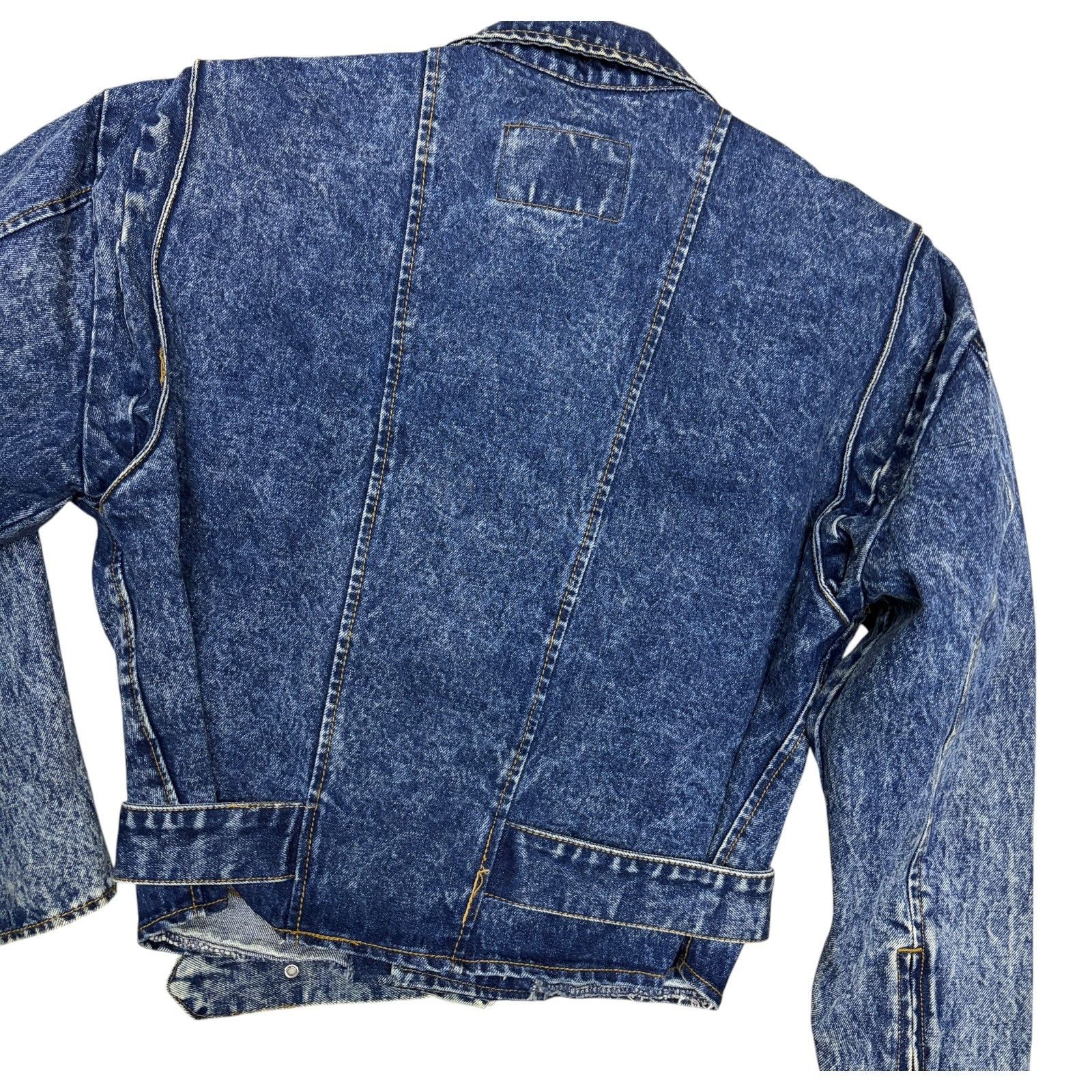 Jordache VINTAGE 90s JORDACHE Jean Jacket Retro Cropped Coat Medium Size M / US 6-8 / IT 42-44 - 7 Thumbnail