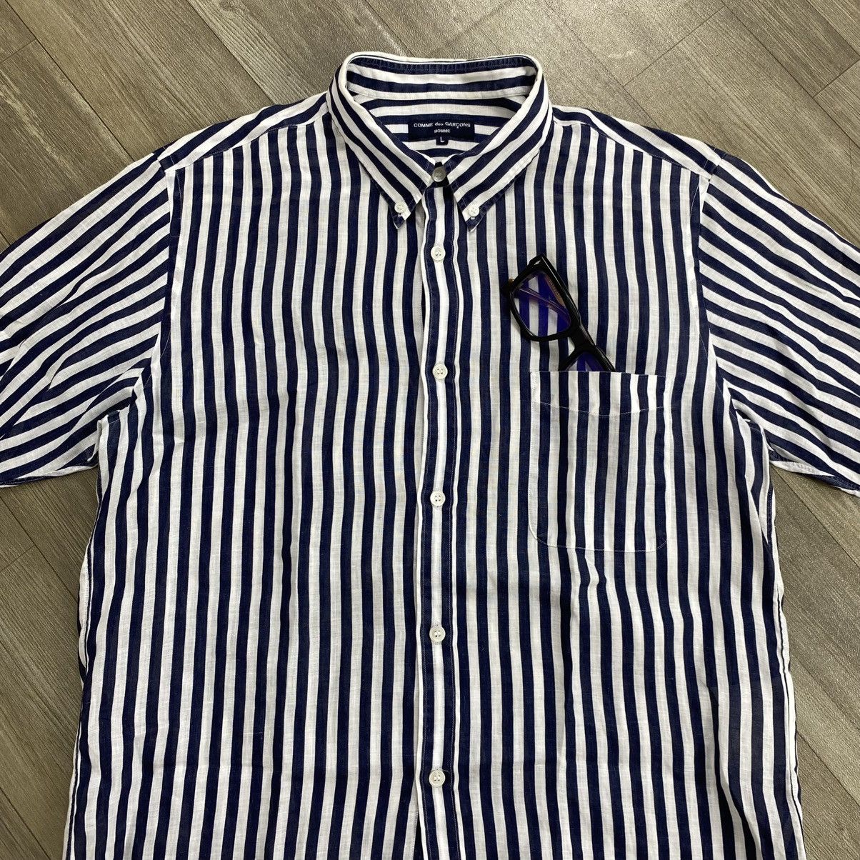 Comme des Garcons Homme 🇯🇵SS09 Comme des Garcons Homme CDG Striped Shirt Designer Size US L / EU 52-54 / 3 - 2 Thumbnail