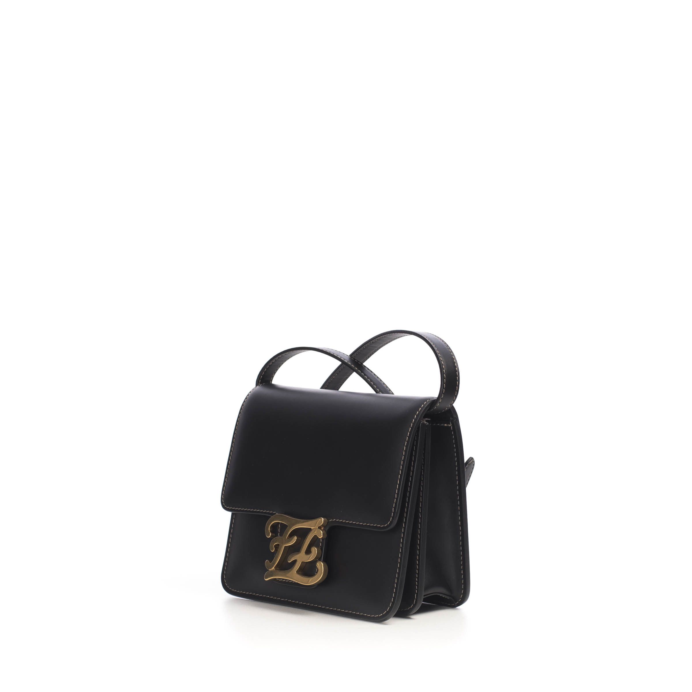 Fendi Black Leather Karligraphy Bag Size ONE SIZE - 2 Thumbnail