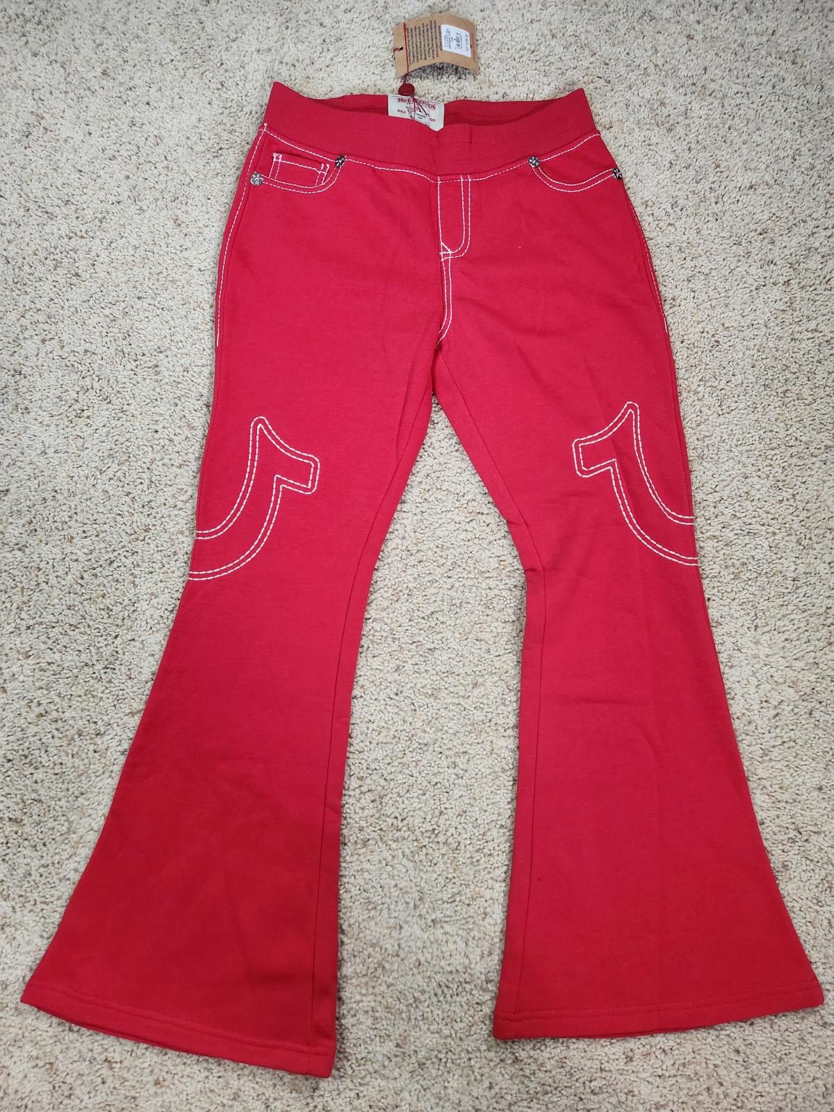 True Religion NEW True Religion Pull-On Flare Jeans Red Anniversary Medium Size 32" / US 10 / IT 46 - 3 Thumbnail