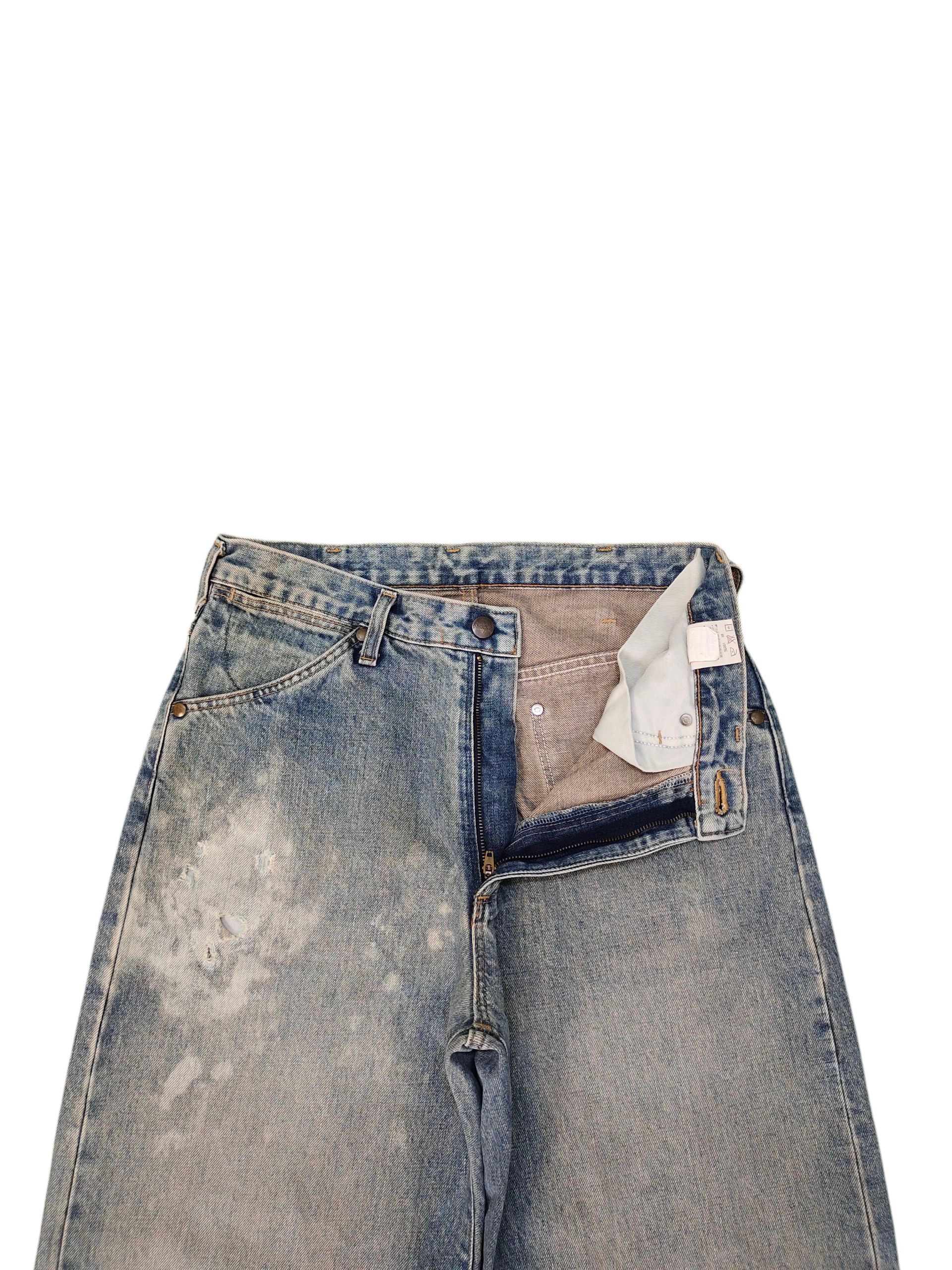 Kapital Vintage 90s Wrangler Selvedge Distress Wide Leg Denim Jeans Size US 30 / EU 46 - 5 Thumbnail