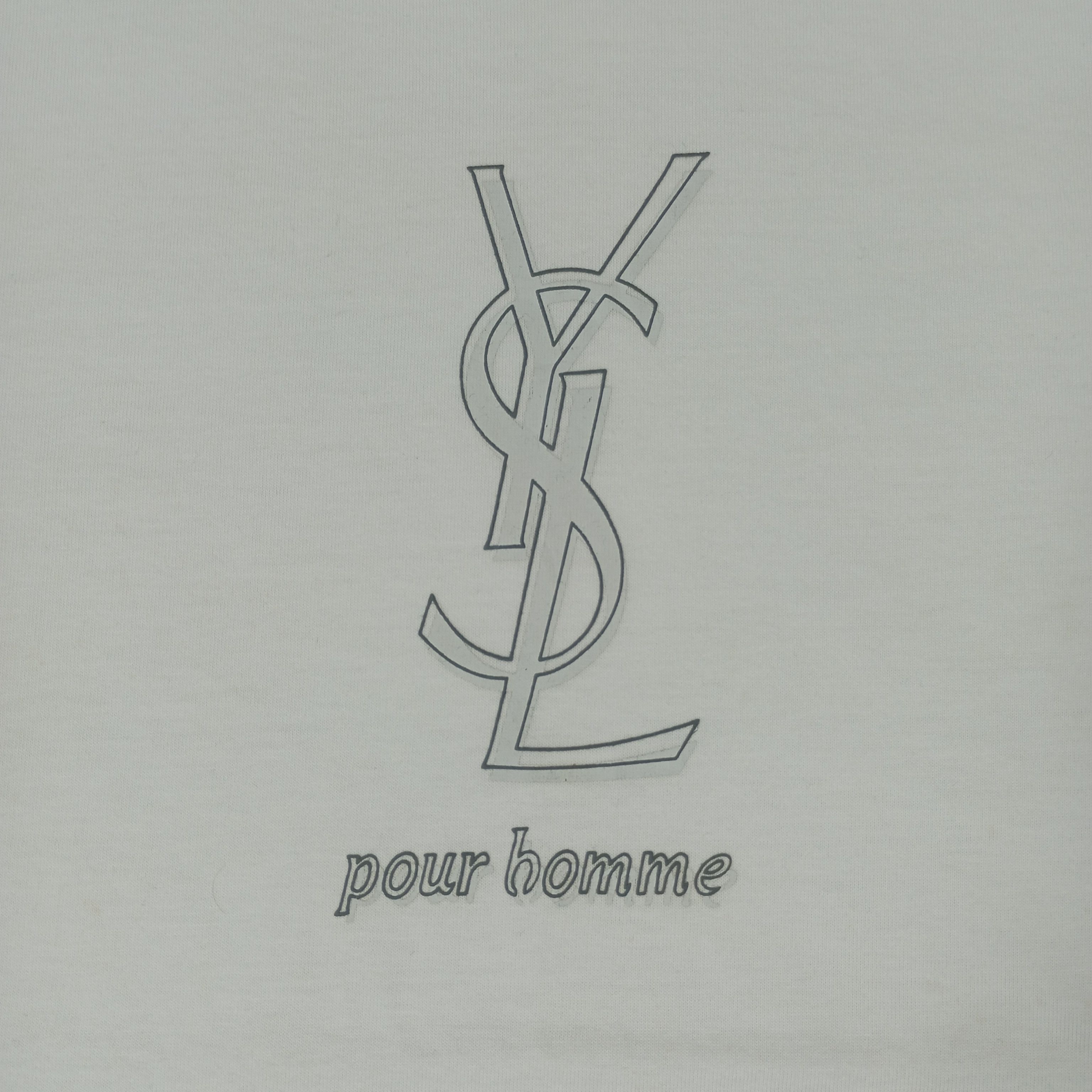 Vintage × Yves Saint Laurent Yves Saint Laurent YSL Logo Design Luxury Brand Tshirt Size US M / EU 48-50 / 2 - 2 Thumbnail