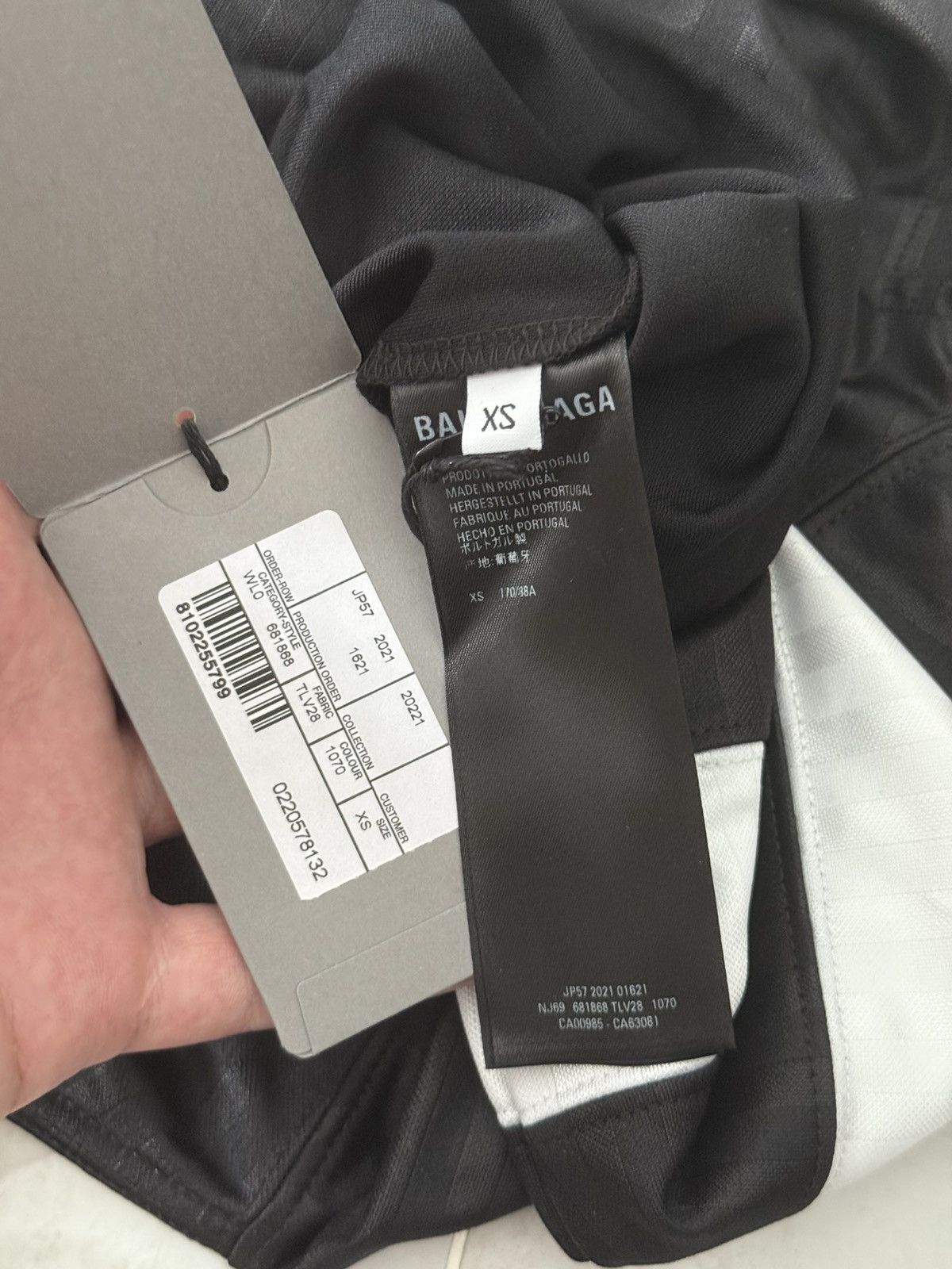 Balenciaga SS22 Soccer Hood Scarf Hat Black Sz.XS