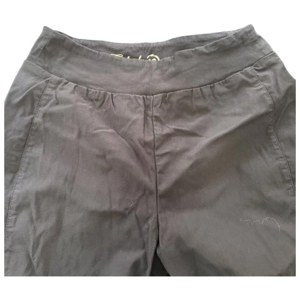 Designer CT1069 Ethyl Black Straight Leg Pant 10 Size 32" / US 10 / IT 46 - 4 Thumbnail