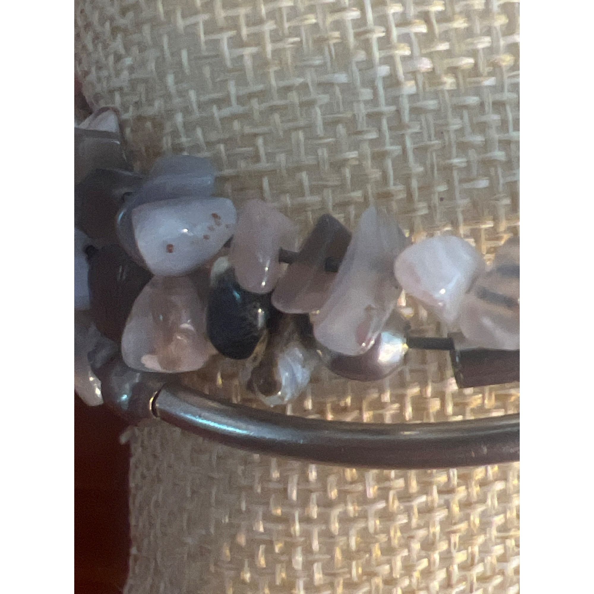 Other Vintage Silver Tone Wrap Bracelet Agate Quartz Chips Natural Size ONE SIZE - 2 Thumbnail