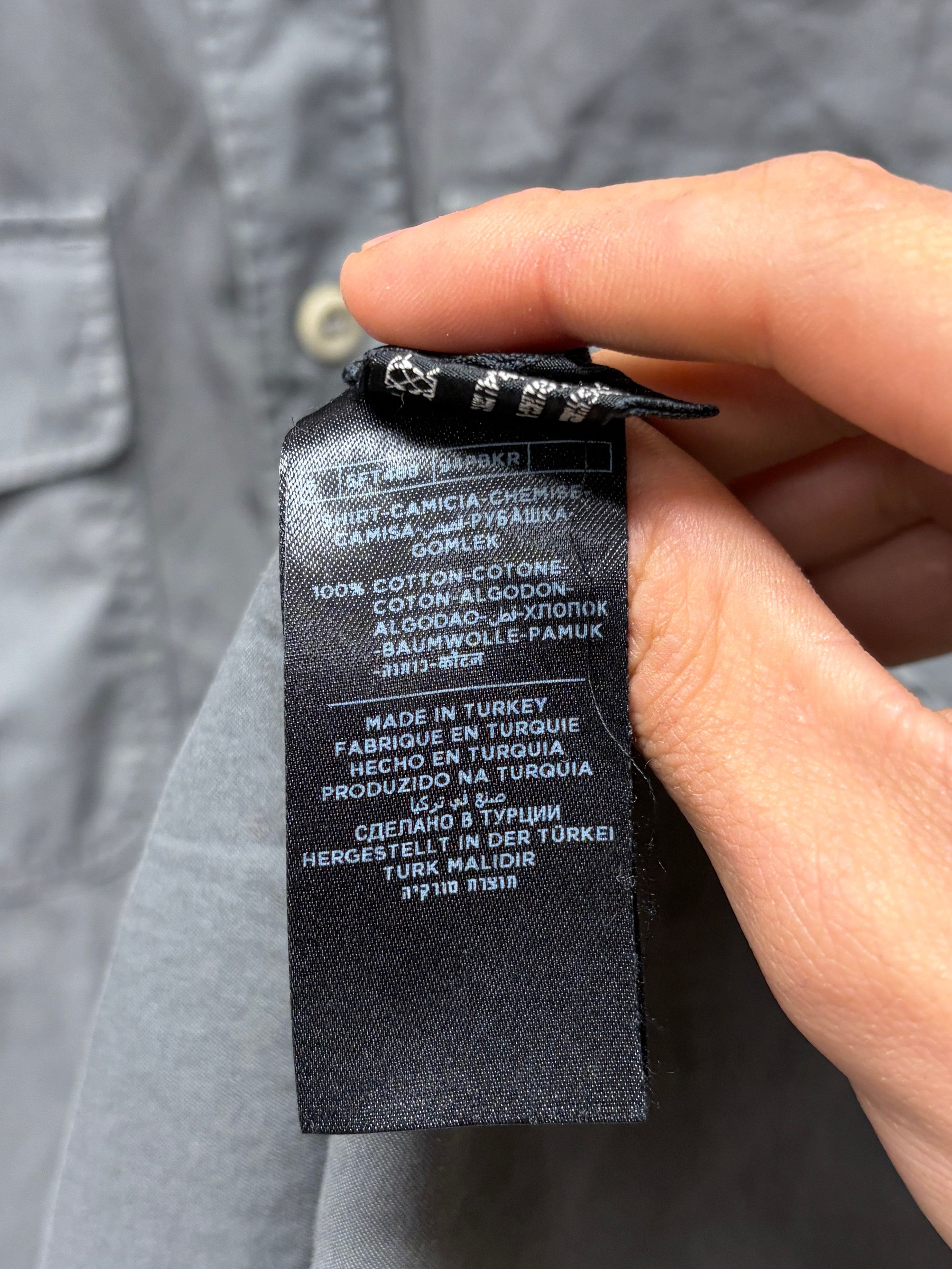 Tom Ford Tom Ford Grey Military Inspired Cotton Button Up Shirt Size US M / EU 48-50 / 2 - 5 Thumbnail