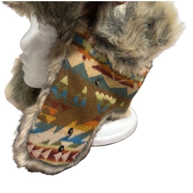 Pendleton Pendleton 100% Wool Faux Fur Trapper Hat Solstice Canyon MED Size ONE SIZE - 4 Thumbnail