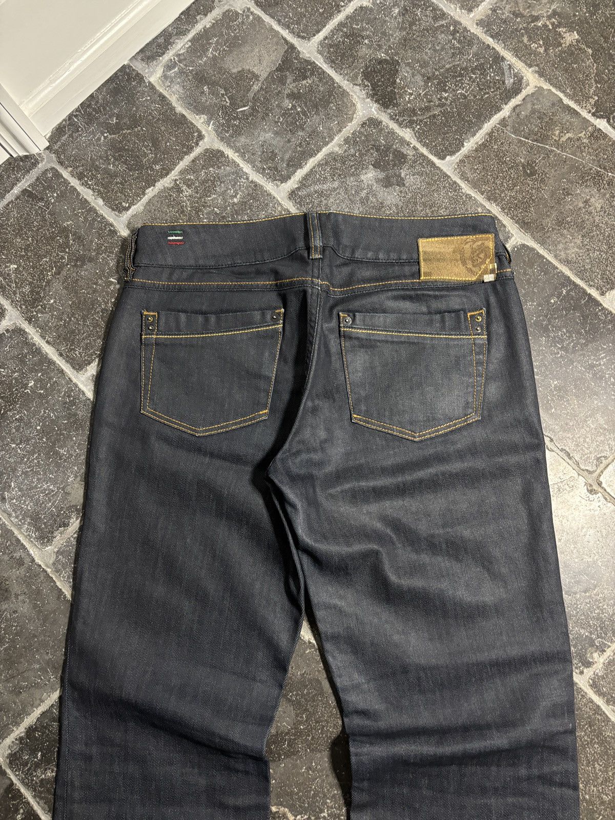 Diesel 2004 Diesel Jeans Ronhar Waxed Luster Slimane Flared VIntage Size US 31 - 16 Thumbnail