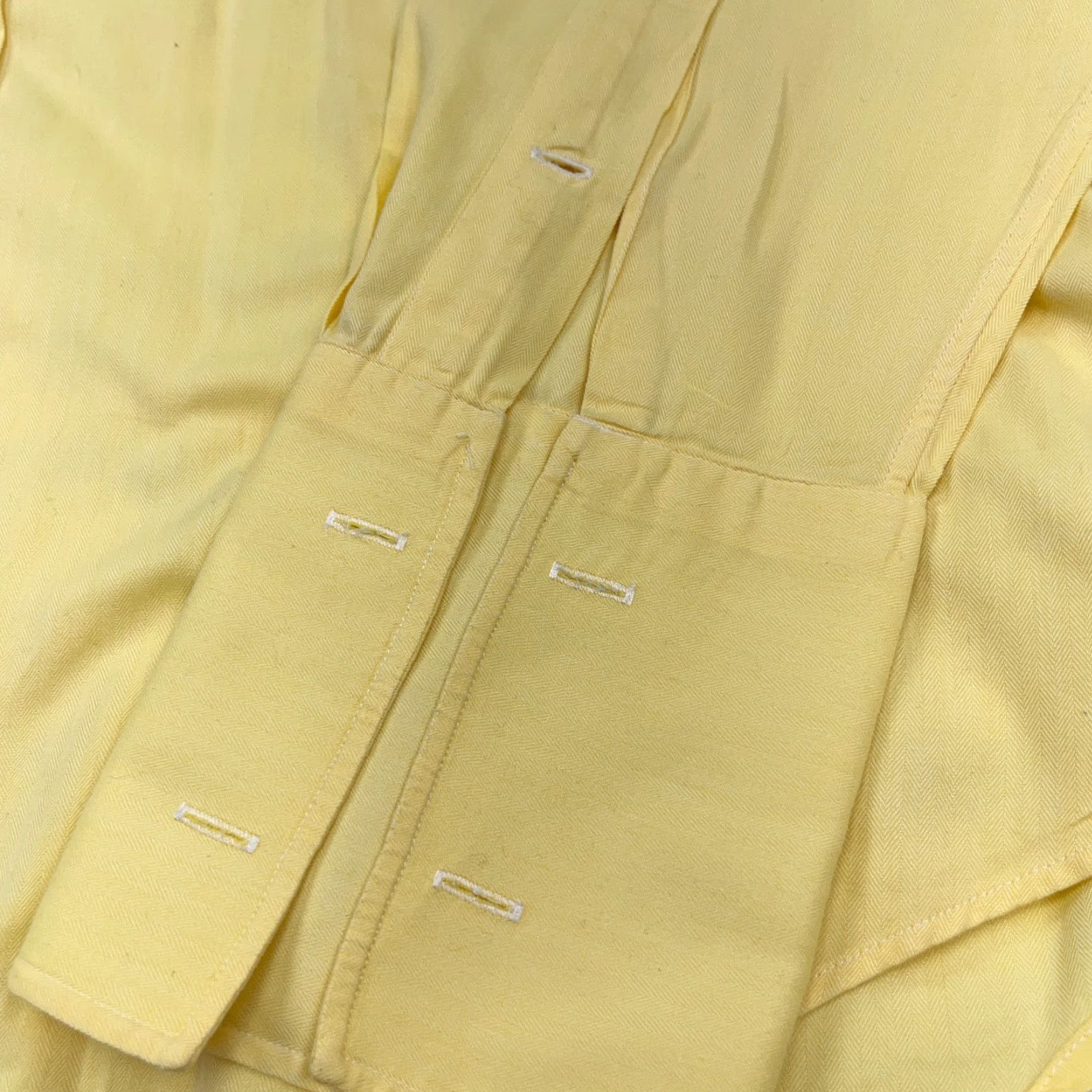 Polo Ralph Lauren VINTAGE Polo Ralph Lauren Shirt Men 17 34 Yellow Button Up Regent French Cuff Custom Fit Size US XL / EU 56 / 4 - 6 Thumbnail