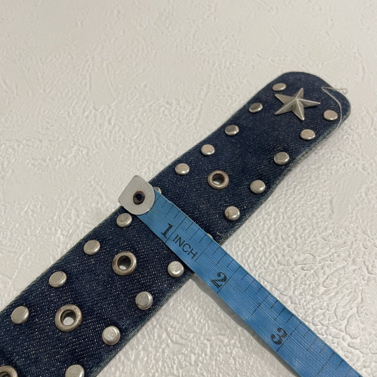 If Six Was Nine Vintage y2k Star studded denim belt kapital style Size ONE SIZE - 6 Thumbnail