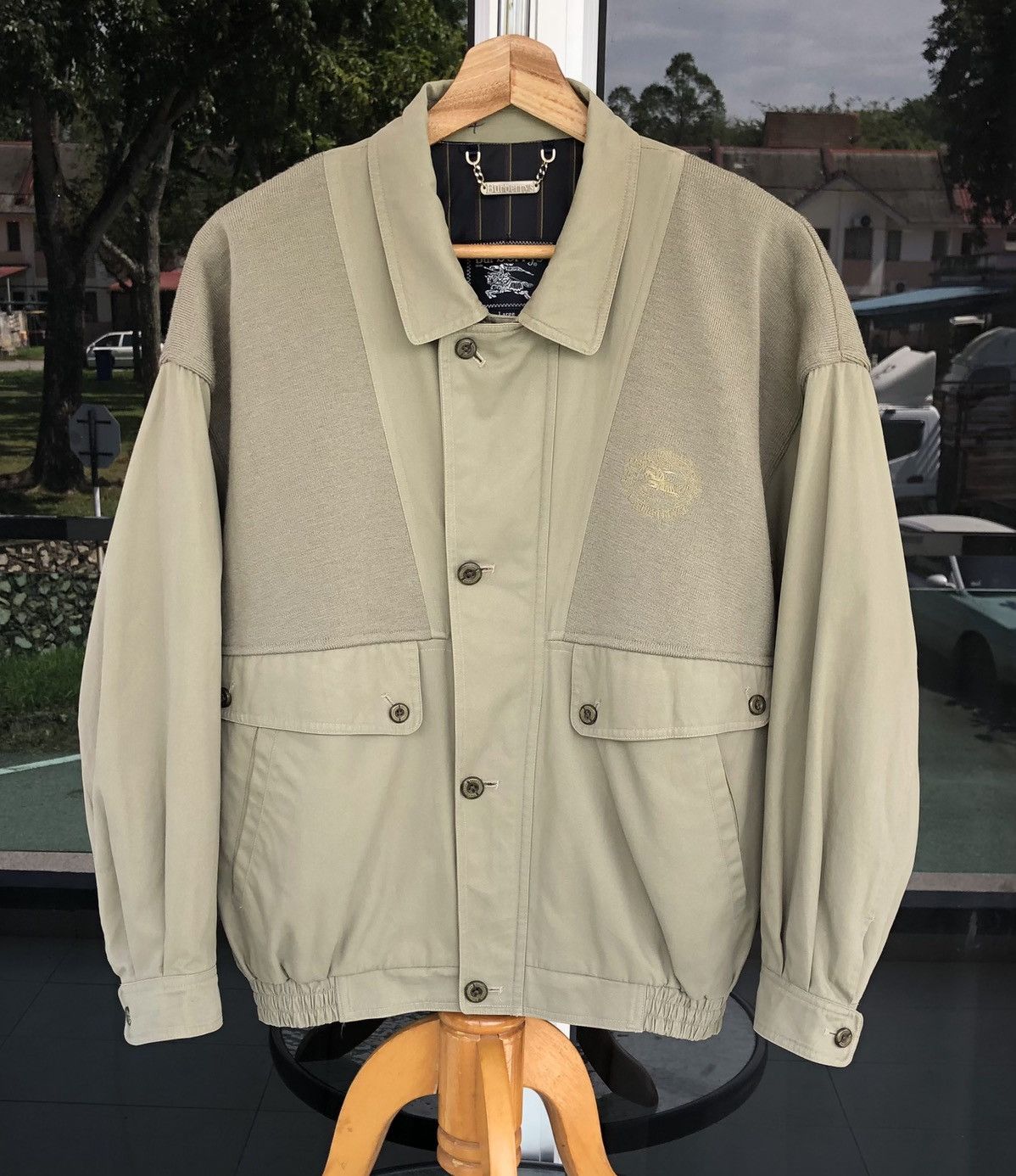 Burberry Vintage Burberrys Prorsum Wool Knitted Bomber Jacket Size US M / EU 48-50 / 2 - 6 Thumbnail