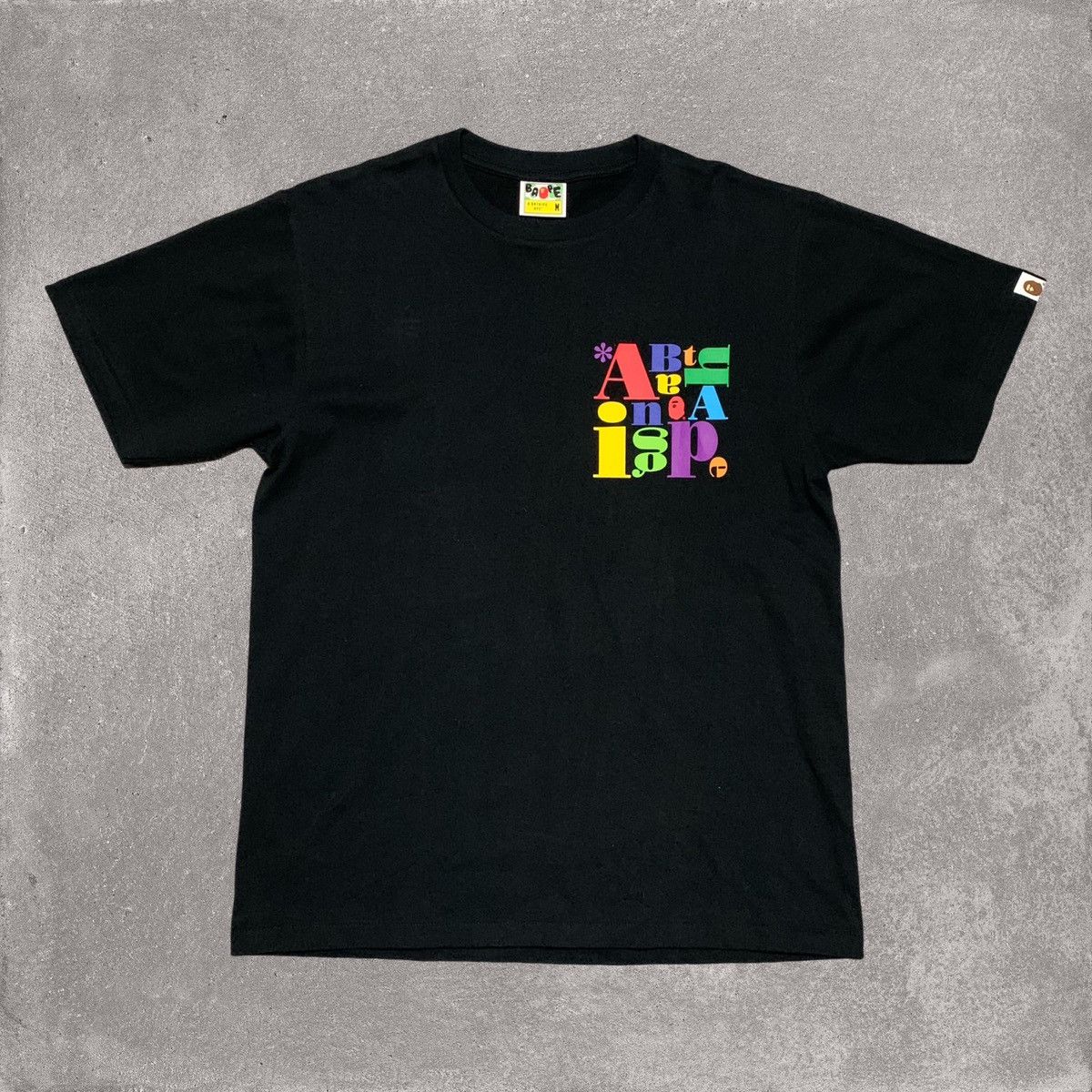Bape Bape Medium Colourful Graphic Black Tee A Bathing Ape Size US M / EU 48-50 / 2 - 2 Thumbnail