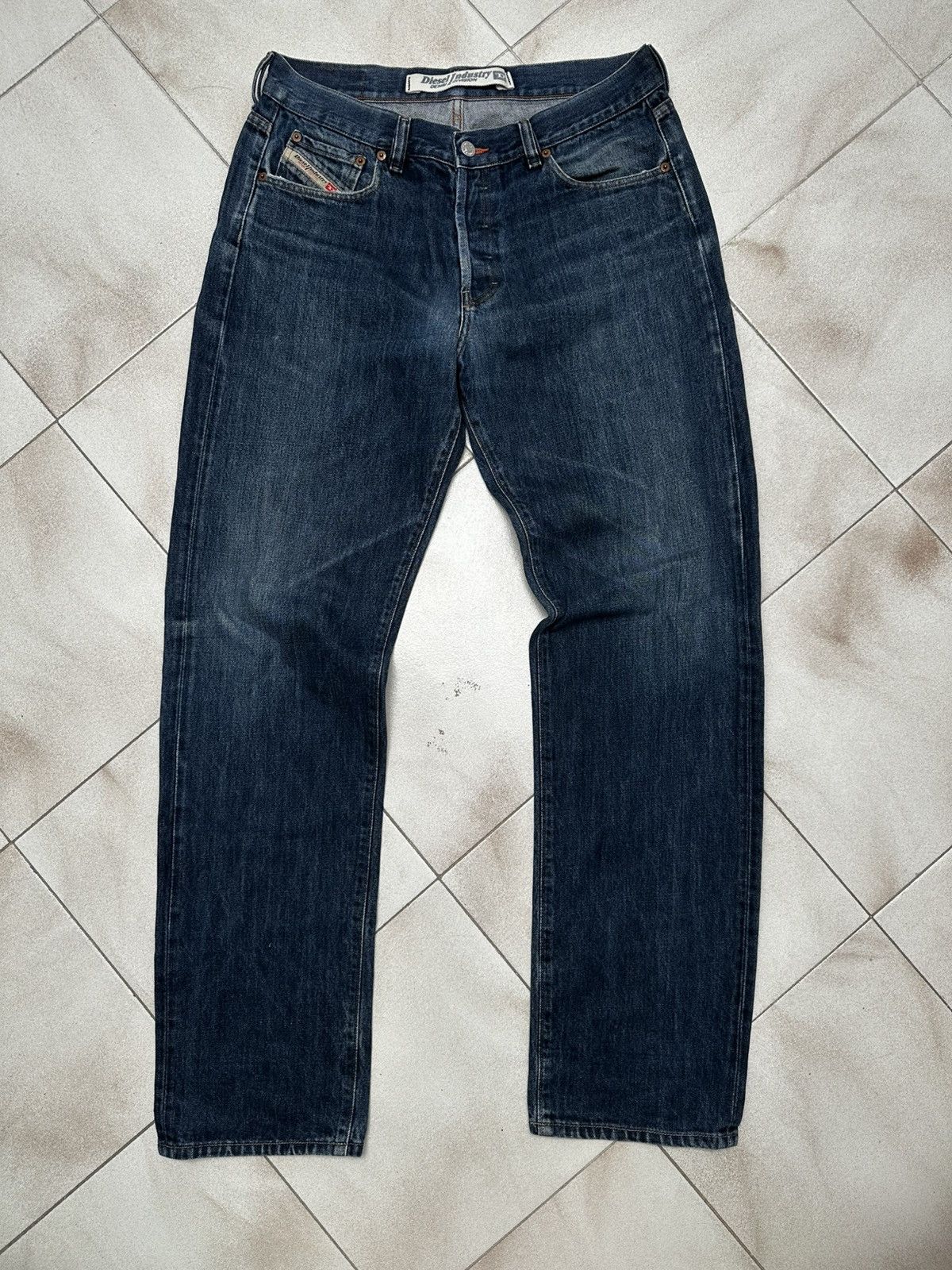 Diesel × Vintage Diesel Industry Vintage 90s Straight Jeans Italy Size US 36 / EU 52 - 1 Thumbnail