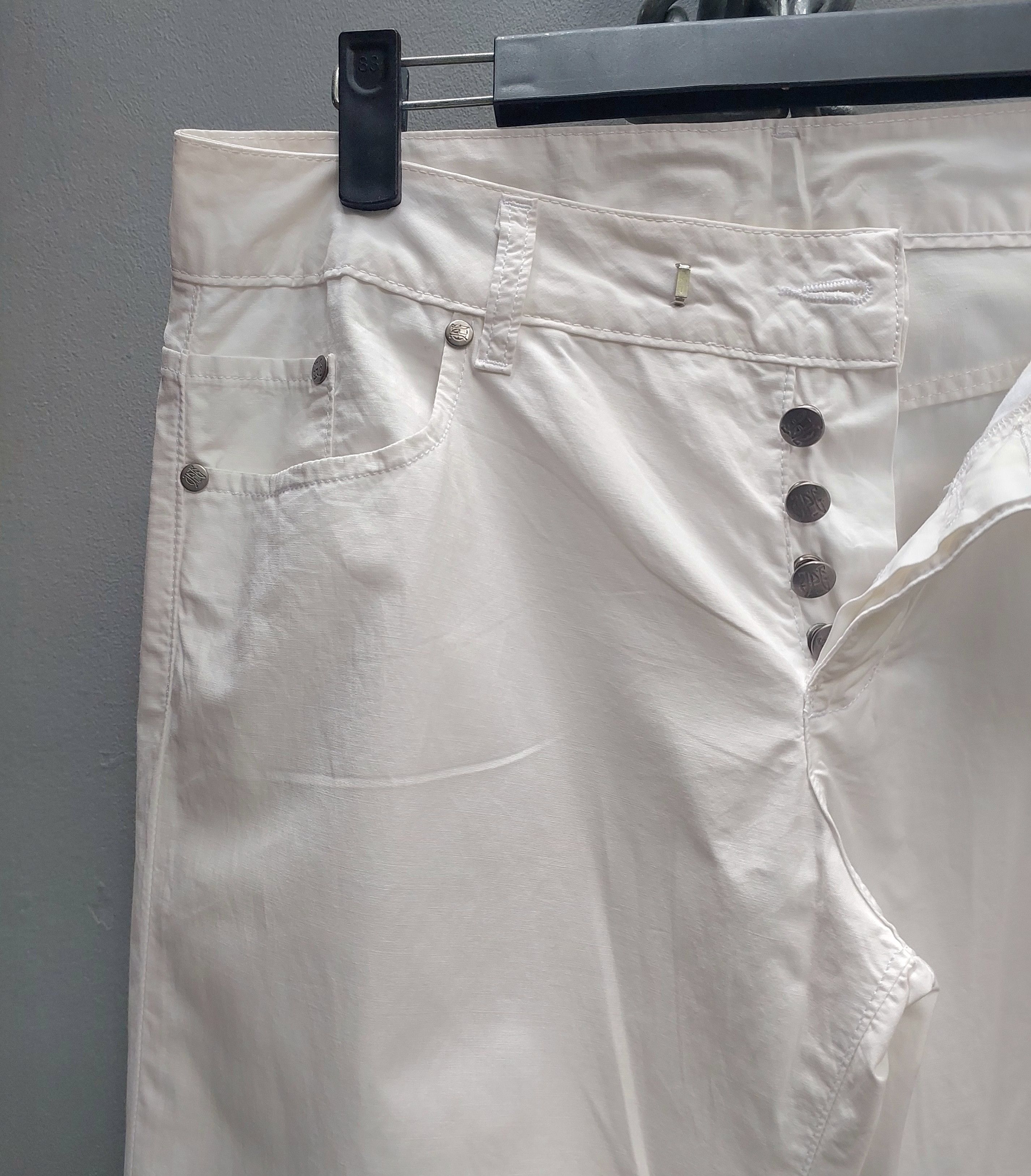 Jean Paul Gaultier Gaultier Jeans White Button Fly Pants Size US 30 / EU 46 - 7 Thumbnail