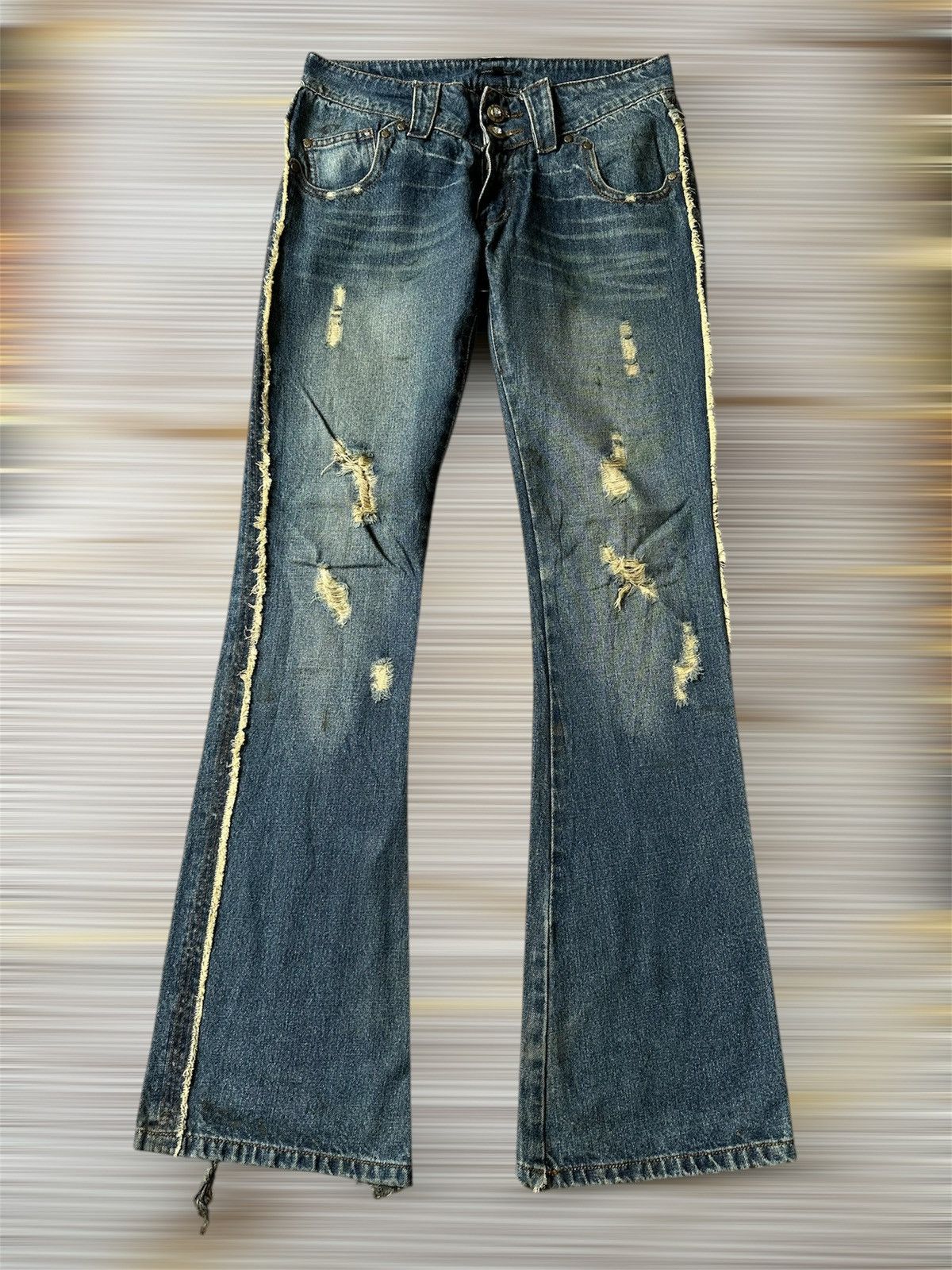 Japanese Brand FLARE Philodox Distressed Design Denim Size US 30 / EU 46 - 1 Thumbnail