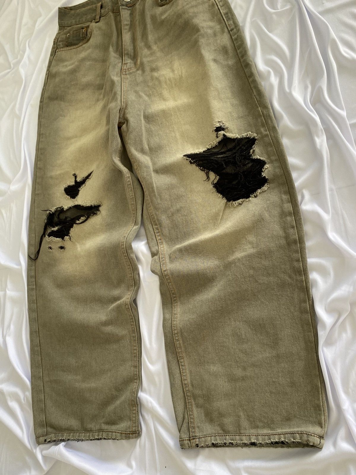 Designer × Jean baggy distressed jeans develop balenciaga style Size US 30 / EU 46 - 4 Thumbnail
