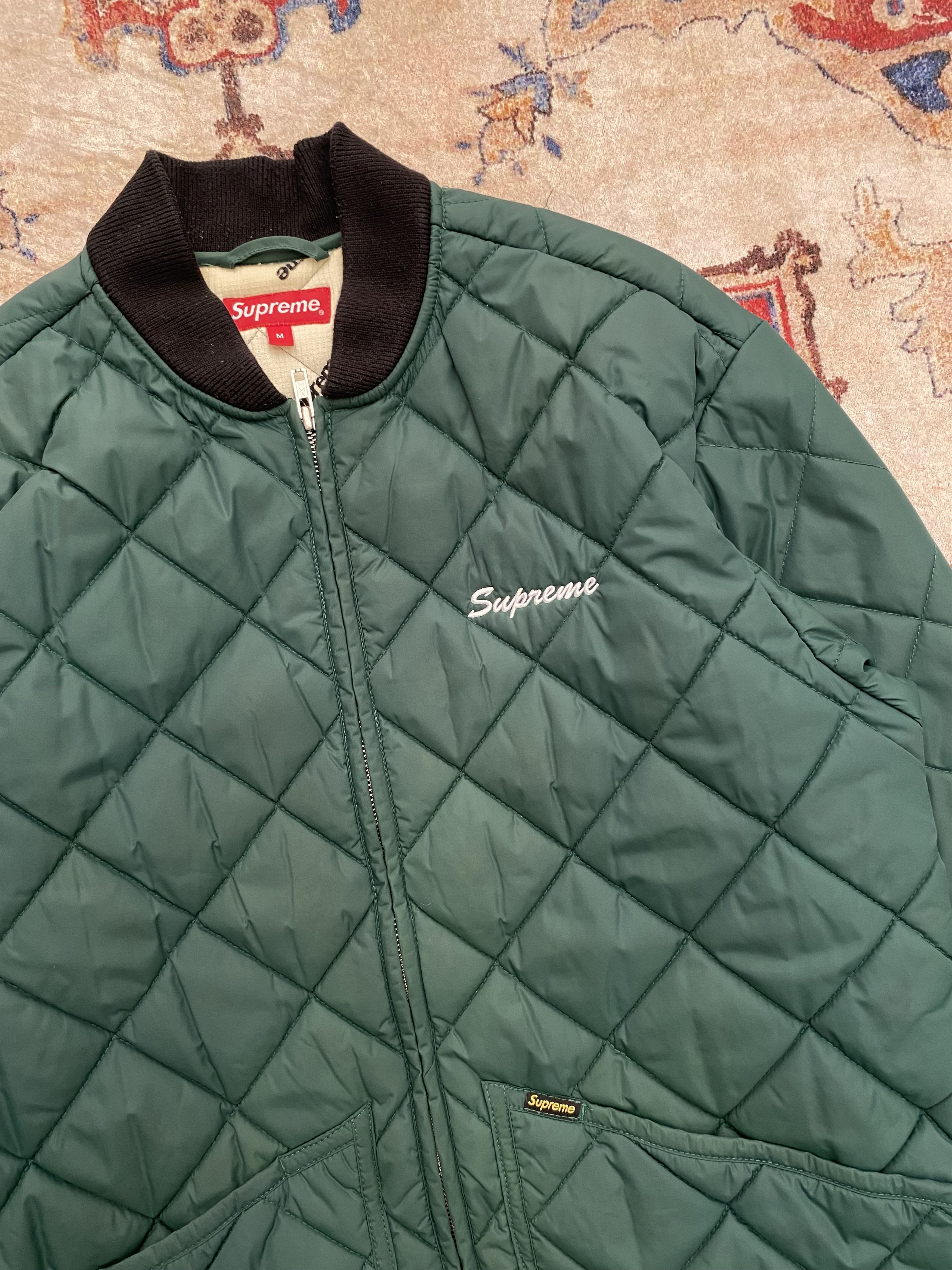 Supreme Supreme x Dead Prez Quilted Work Jacket - Green Size US M / EU 48-50 / 2 - 4 Thumbnail