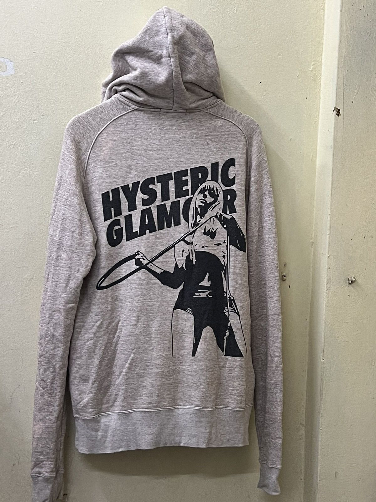 Hysteric Glamour zipper hoodie grey spell out authentic