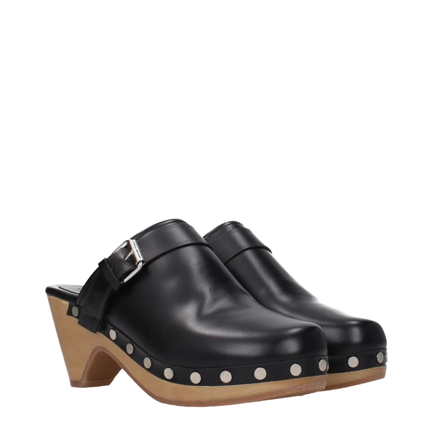 Isabel Marant ob1o1e1124 Leather Slippers & Clogs in Black Size US 7 / IT 37 - 2 Thumbnail
