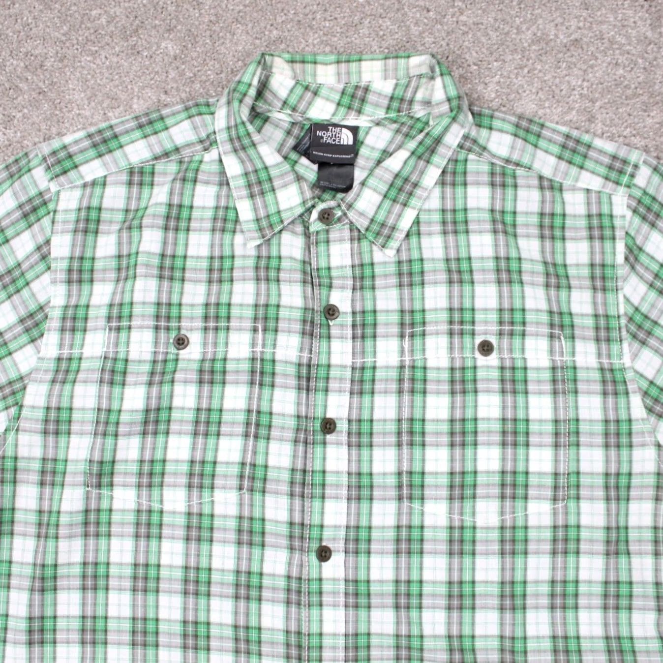 The North Face The North Face Shirt Mens XL Green Plaid Short Sleeve Button-Up Size US XL / EU 56 / 4 - 5 Thumbnail