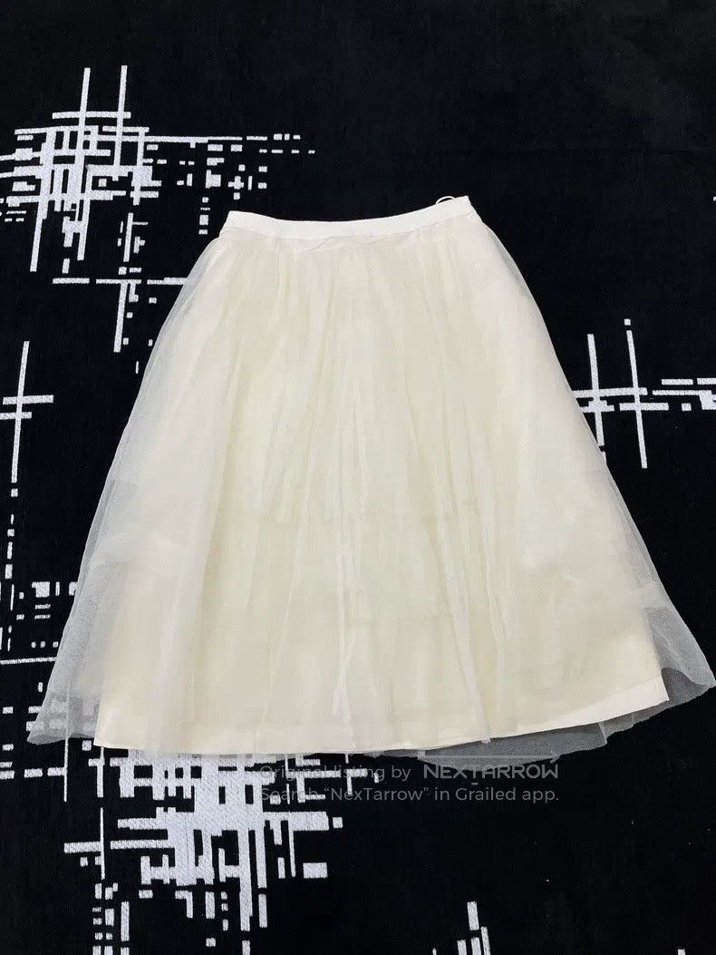 Dior Dior White mesh skirt Size 42" / US 20 - 1 Thumbnail