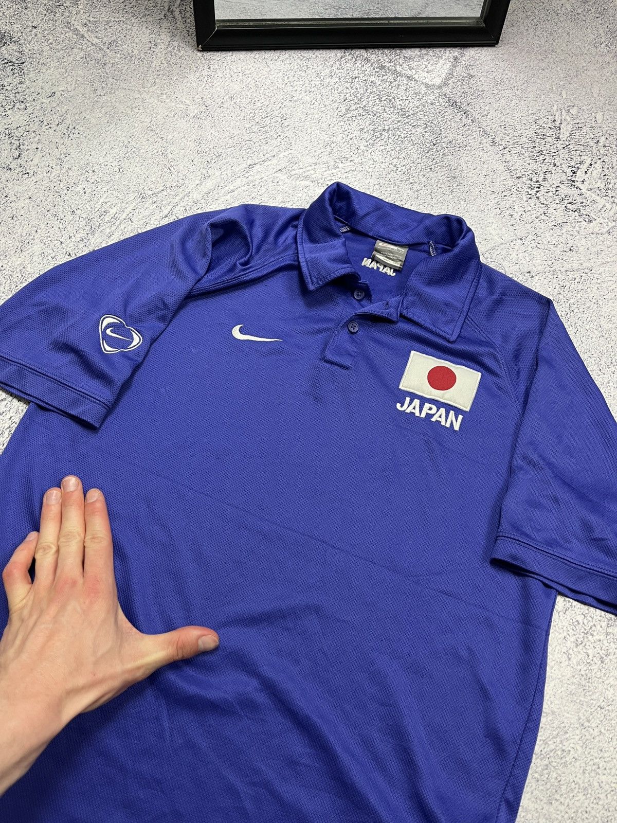 Nike × Vintage Nike Japan Asia Cup 2007 Polo Shirt Jersey Rare Blockcore Size US M / EU 48-50 / 2 - 7 Thumbnail