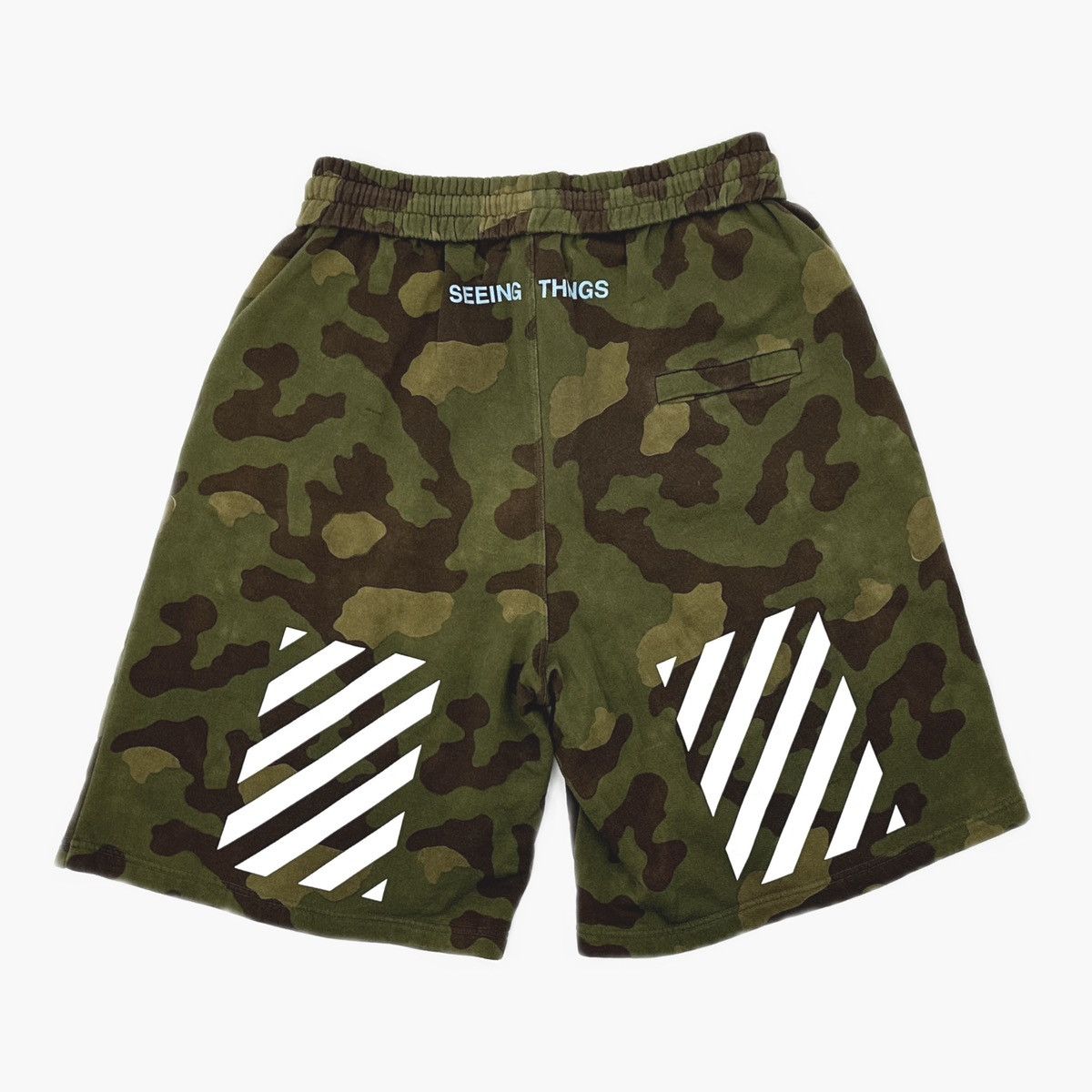 Off-White Off-White Cotton Camouflage Shorts in Military Green Size US 30 / EU 46 - 2 Thumbnail