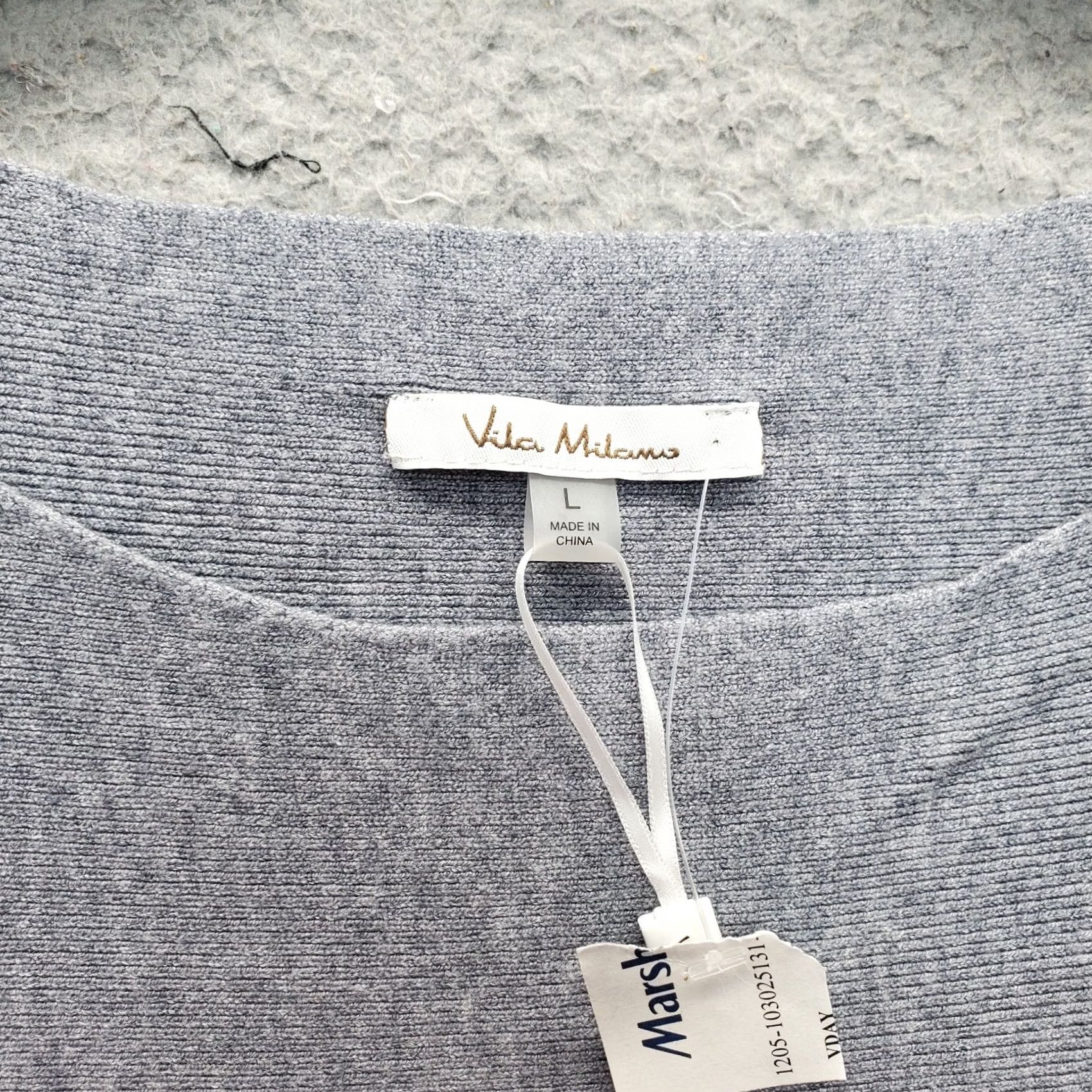 Vintage Vila Milano Marsh Sweater Women L Gray Beaded Long Sleeve Crew Neck Pullover Size L / US 10 / IT 46 - 5 Thumbnail