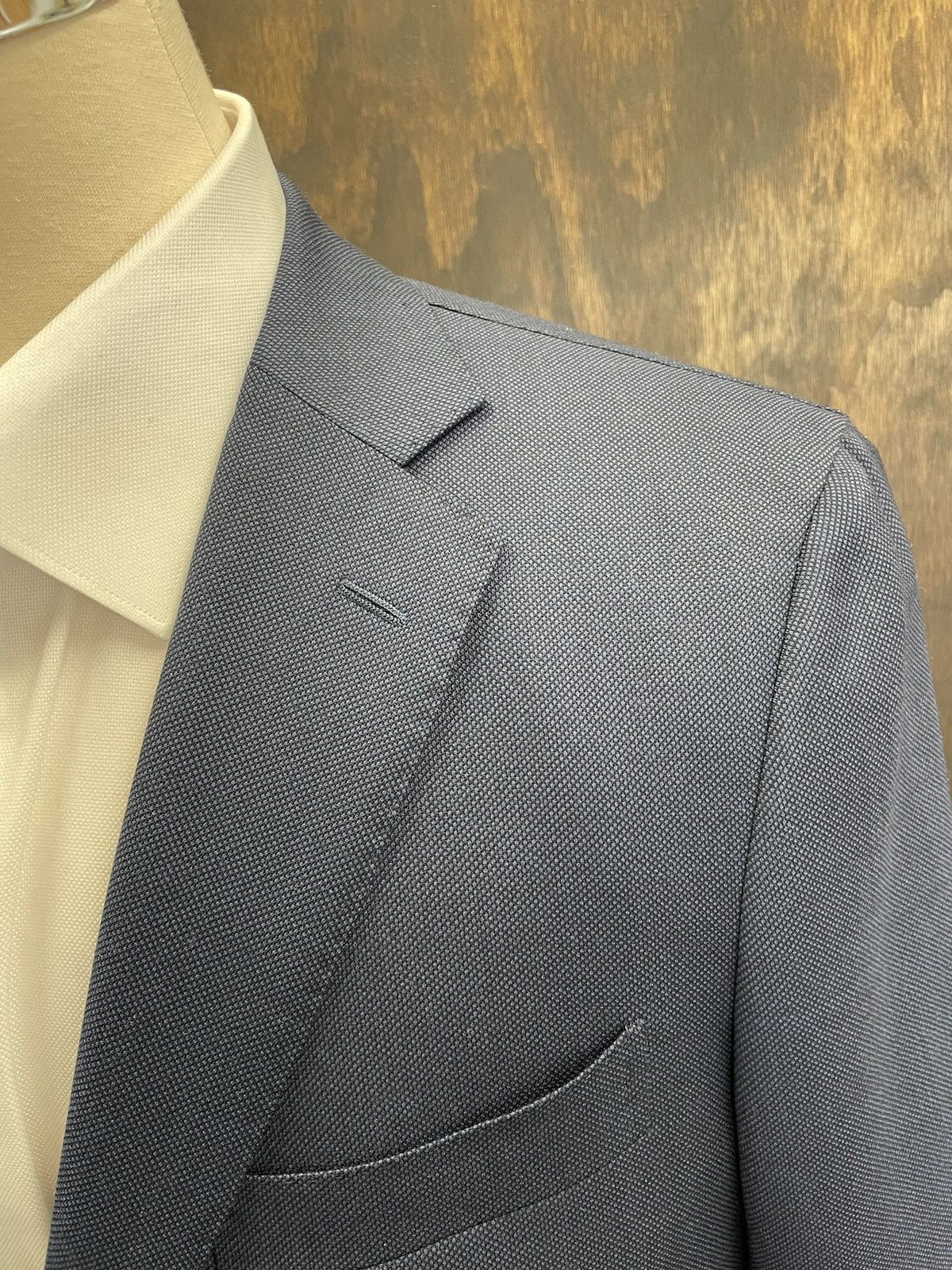 Suitsupply × Vitale Barberis Canonico Birdseye Tailored Fit Sienna Suit Jacket Size 46S - 2 Thumbnail