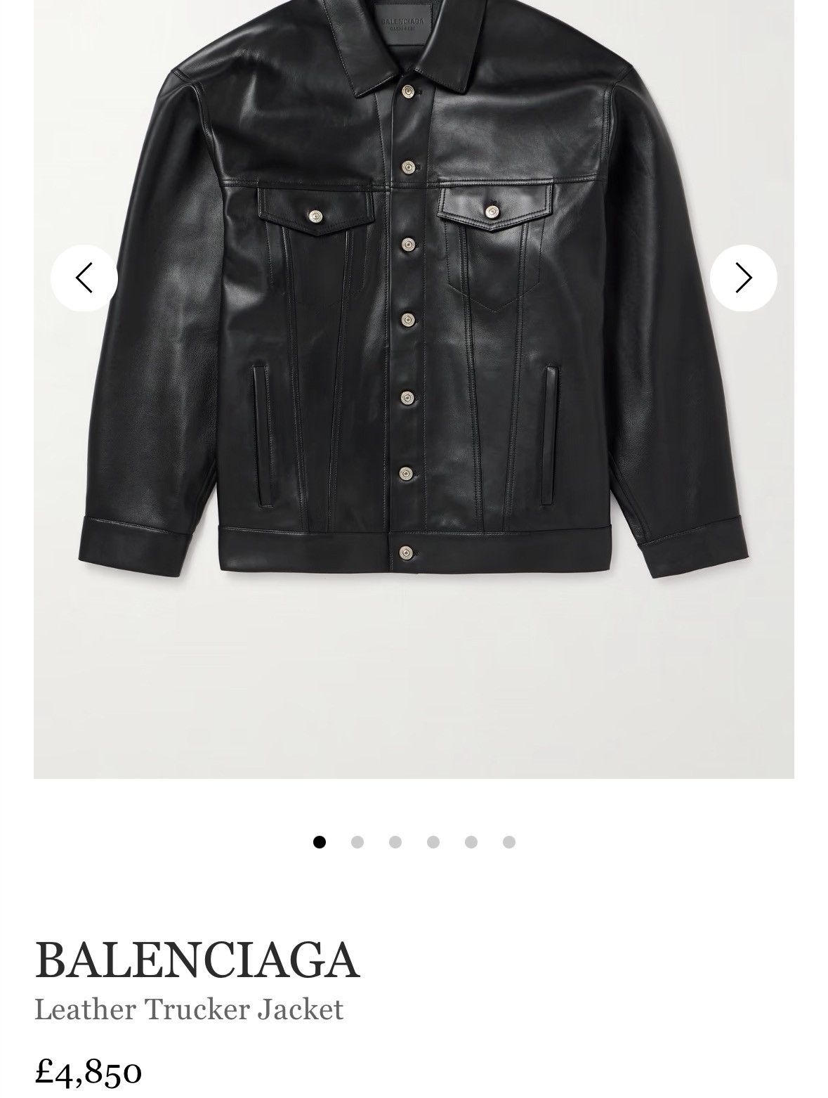 Balenciaga Balenciaga Leather Trucker Jacket Size US S / EU 44-46 / 1 - 8 Thumbnail